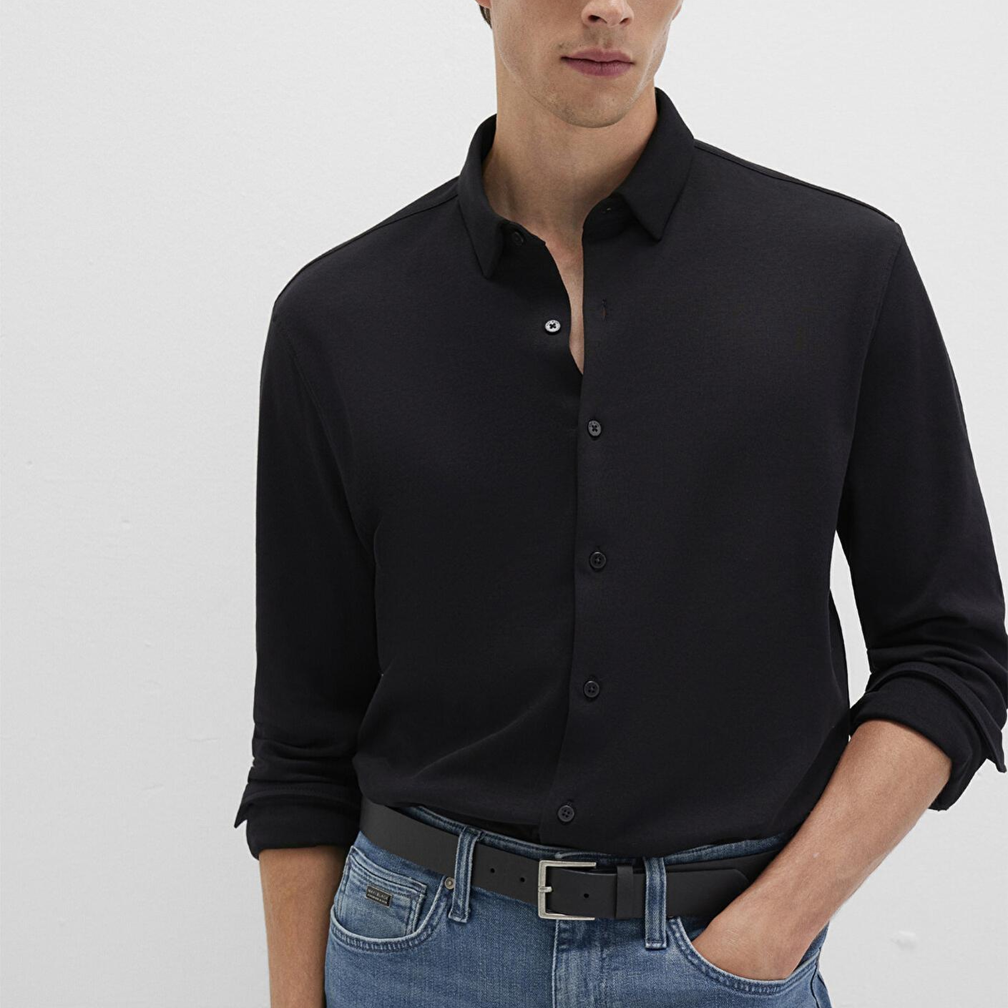 Mavi Mavi Black Siyah Gömlek Slim Fit / Dar Kesim 0211758-900