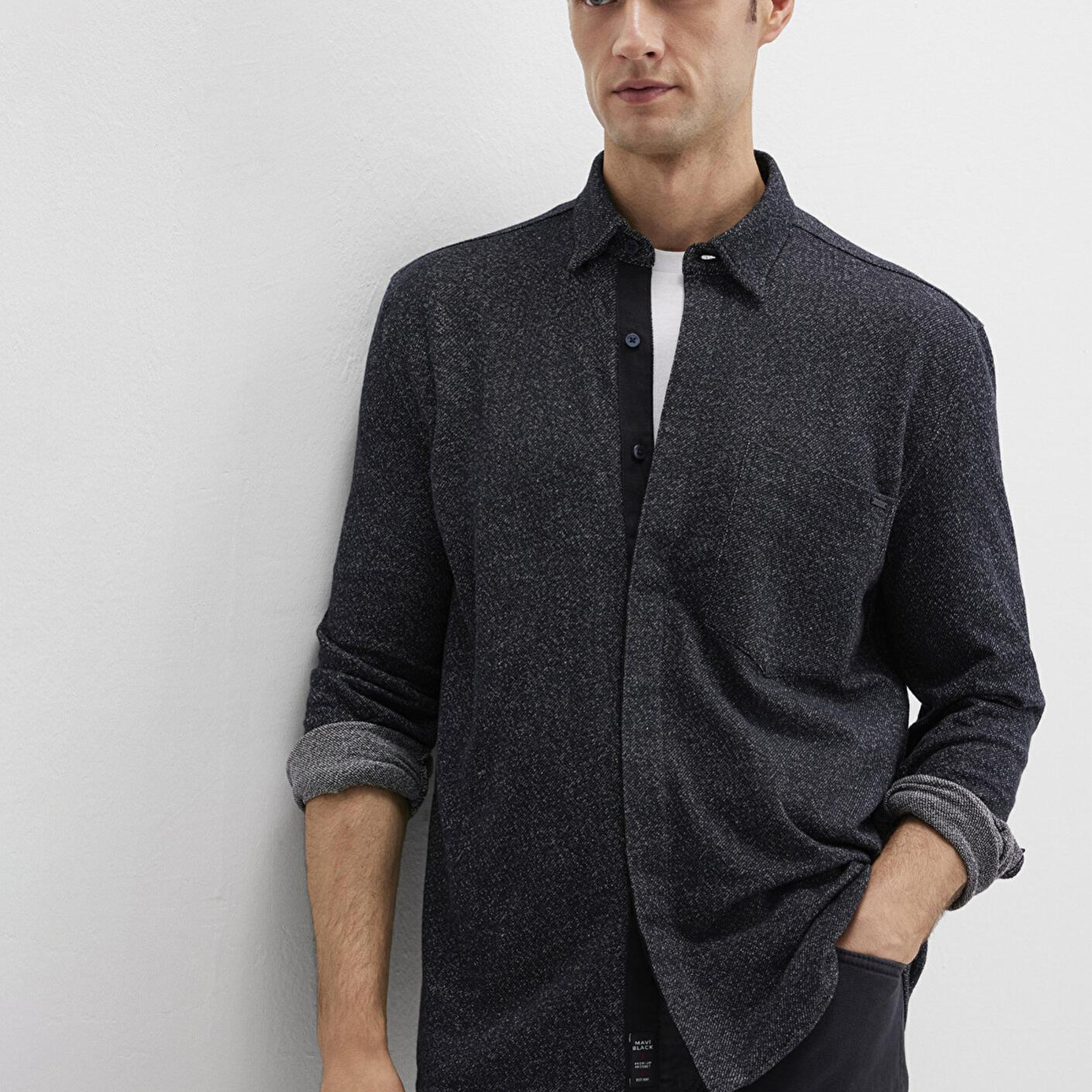 Mavi Mavi Black Lacivert Gömlek Loose Fit / Bol Rahat Kesim 0211764-70497