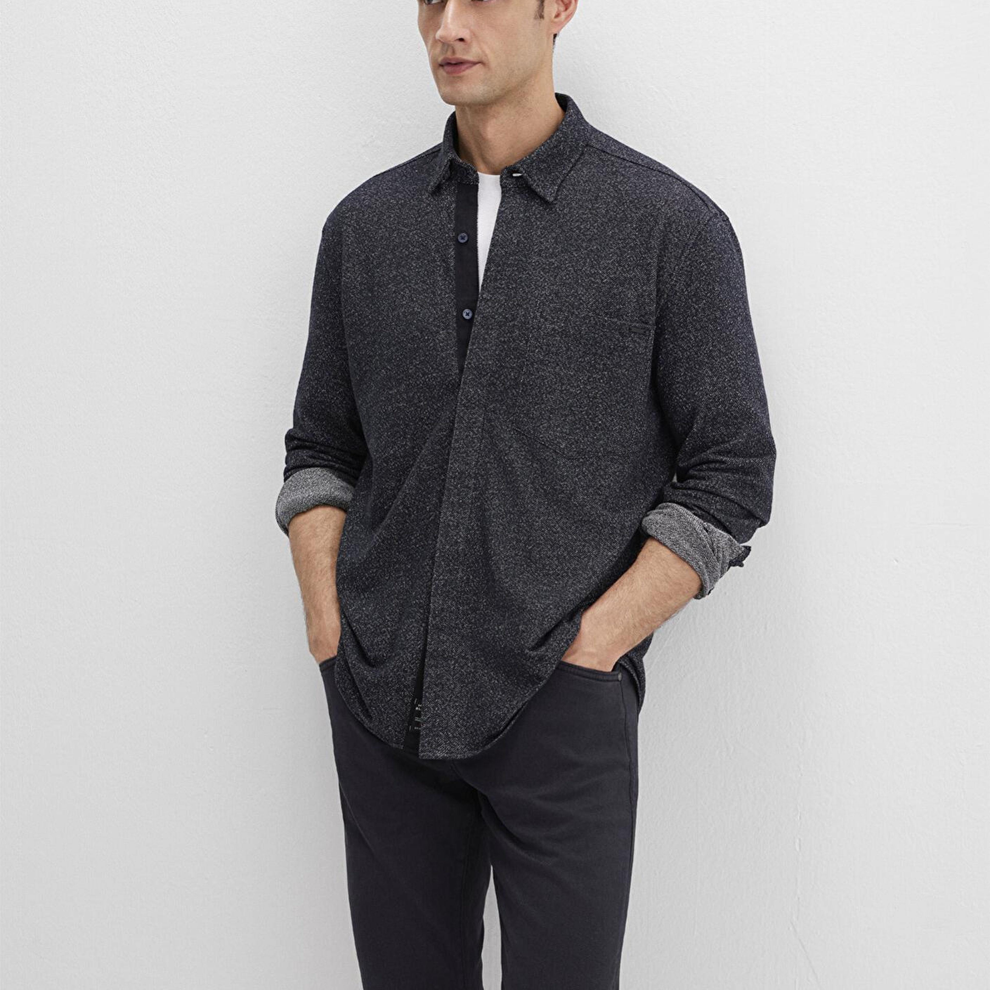 Mavi Mavi Black Lacivert Gömlek Loose Fit / Bol Rahat Kesim 0211764-70497