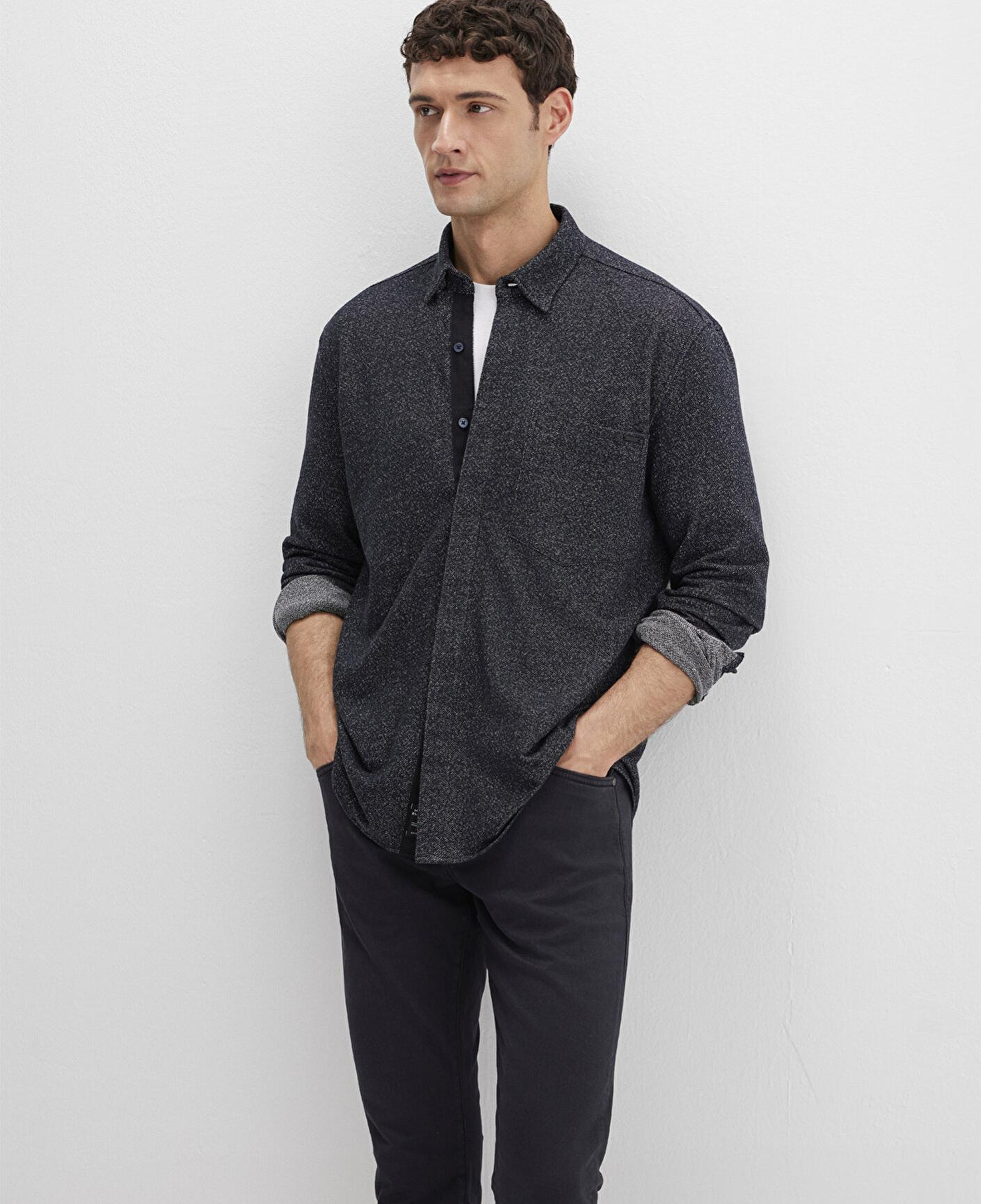 Mavi Mavi Black Lacivert Gömlek Loose Fit / Bol Rahat Kesim 0211764-70497