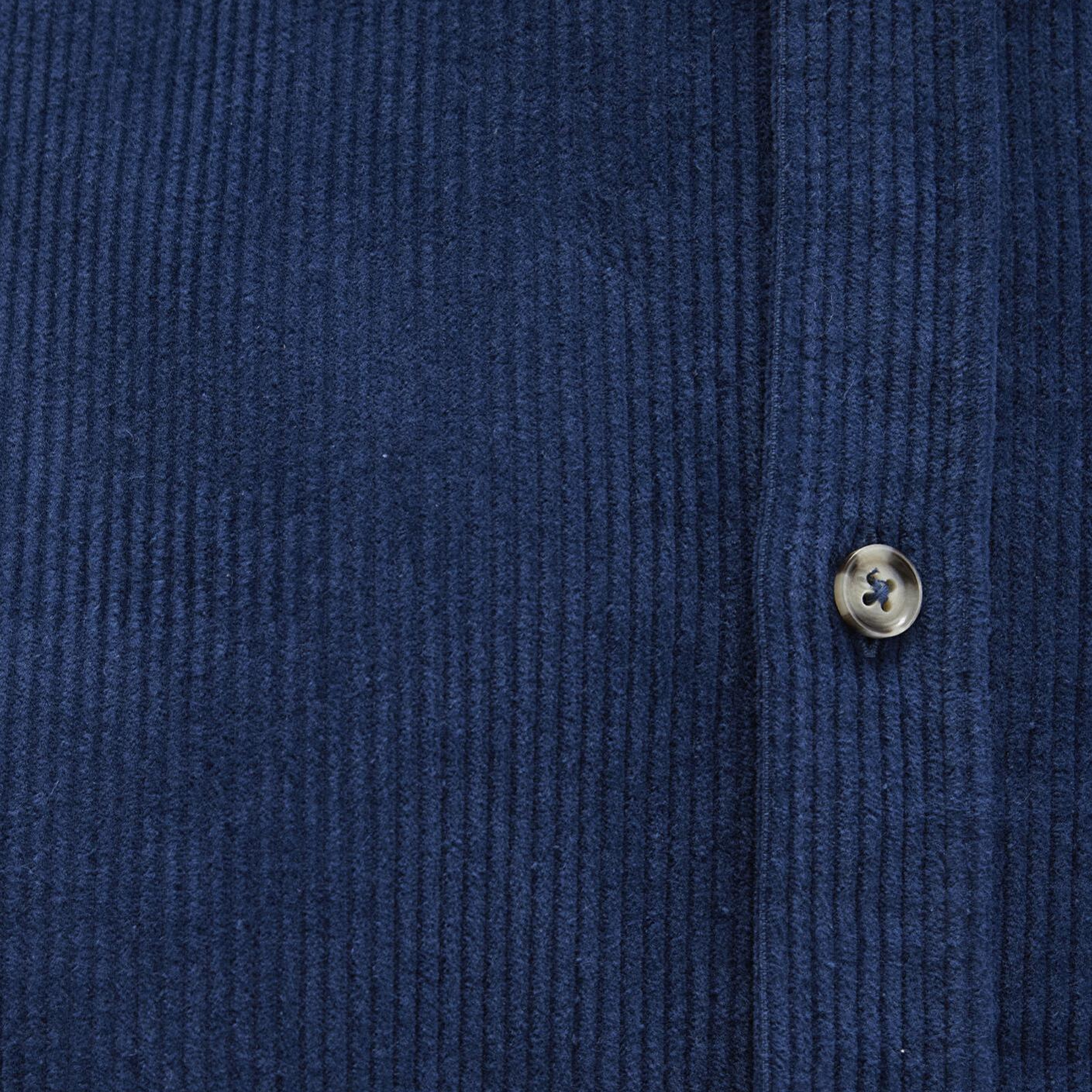 Mavi Lacivert Kadife Gömlek Loose Fit / Bol Rahat Kesim 0211749-80925