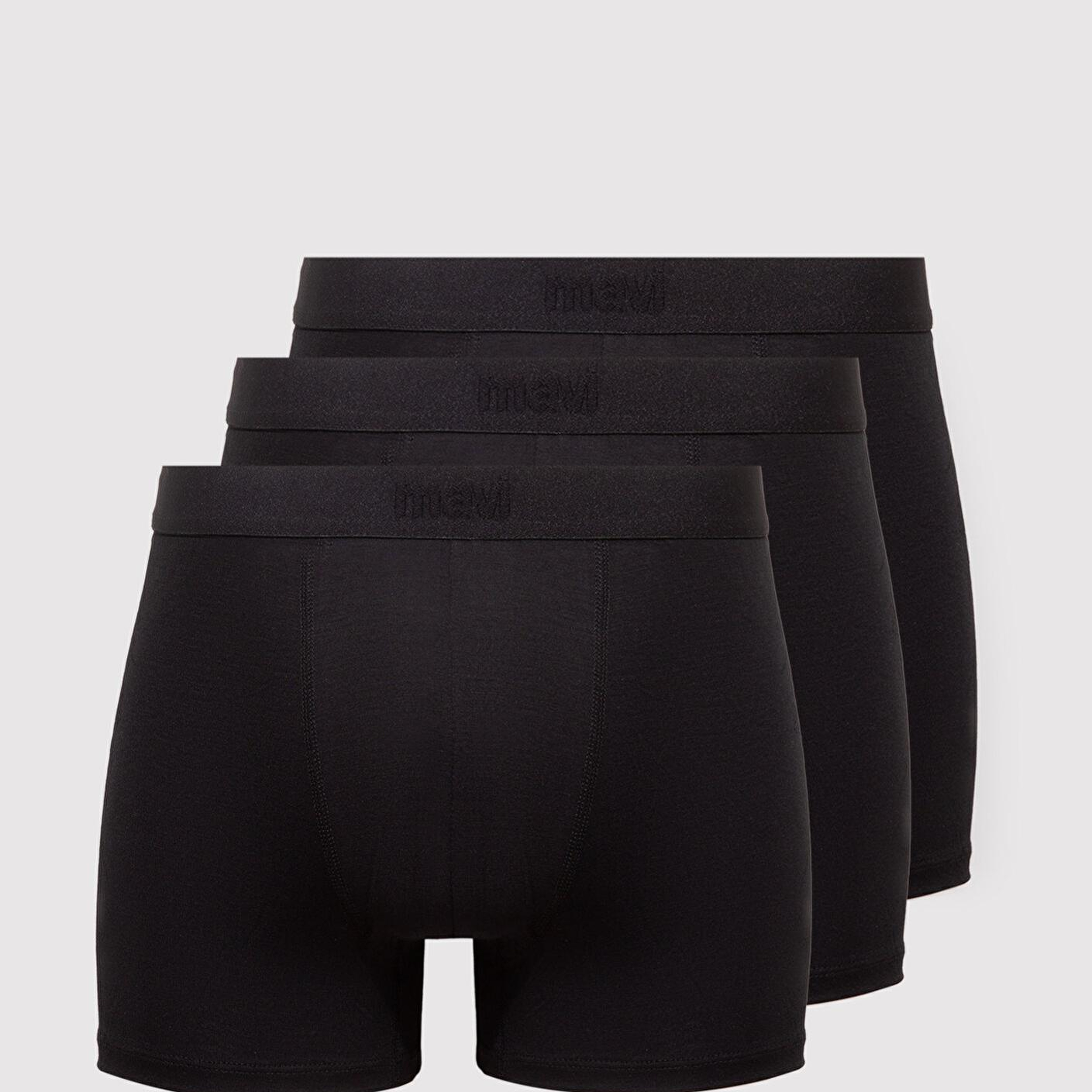 Mavi 3lü Siyah Basic Boxer 0912088-900