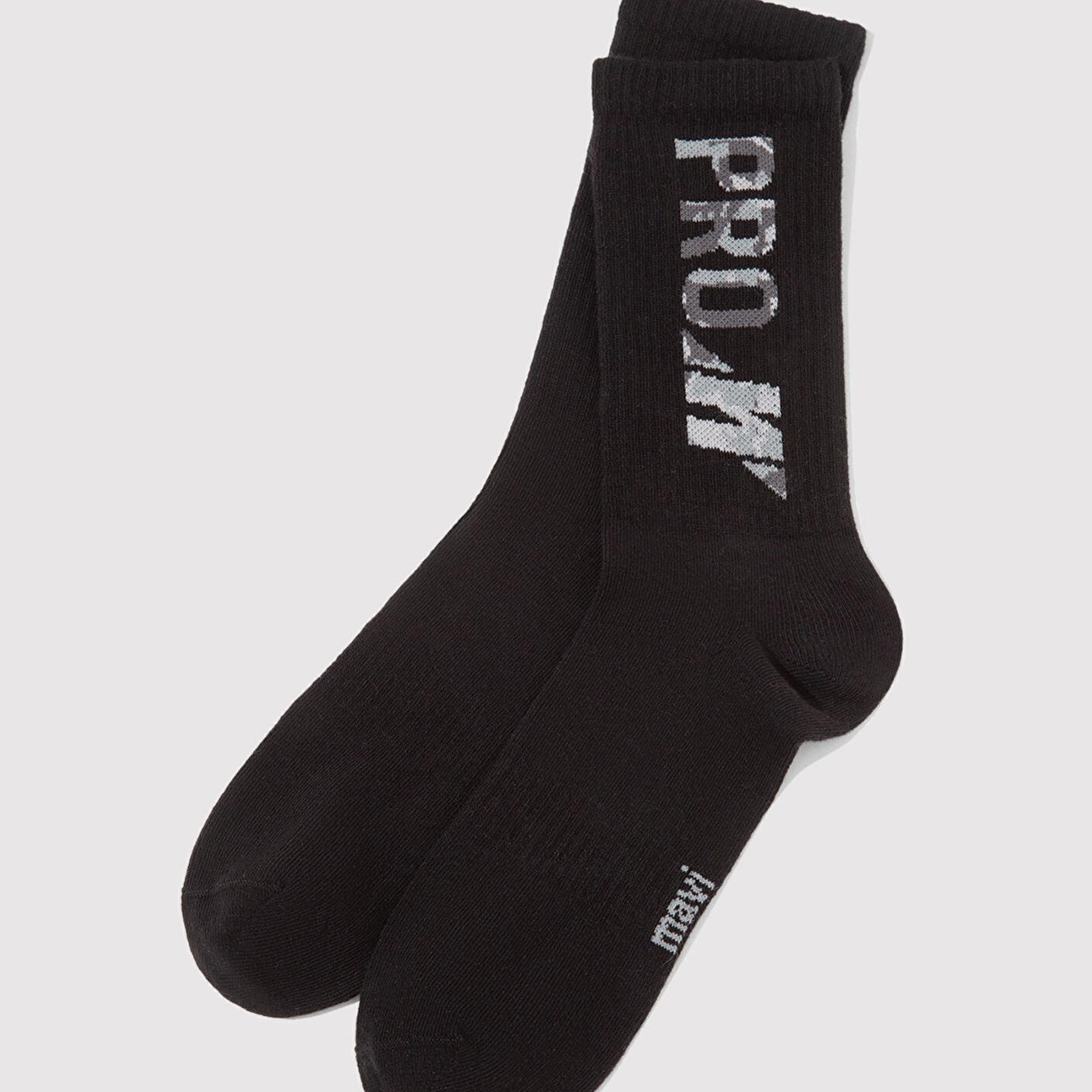 Mavi Mavi Pro Baskılı Siyah Soket Çorap 0912095-900