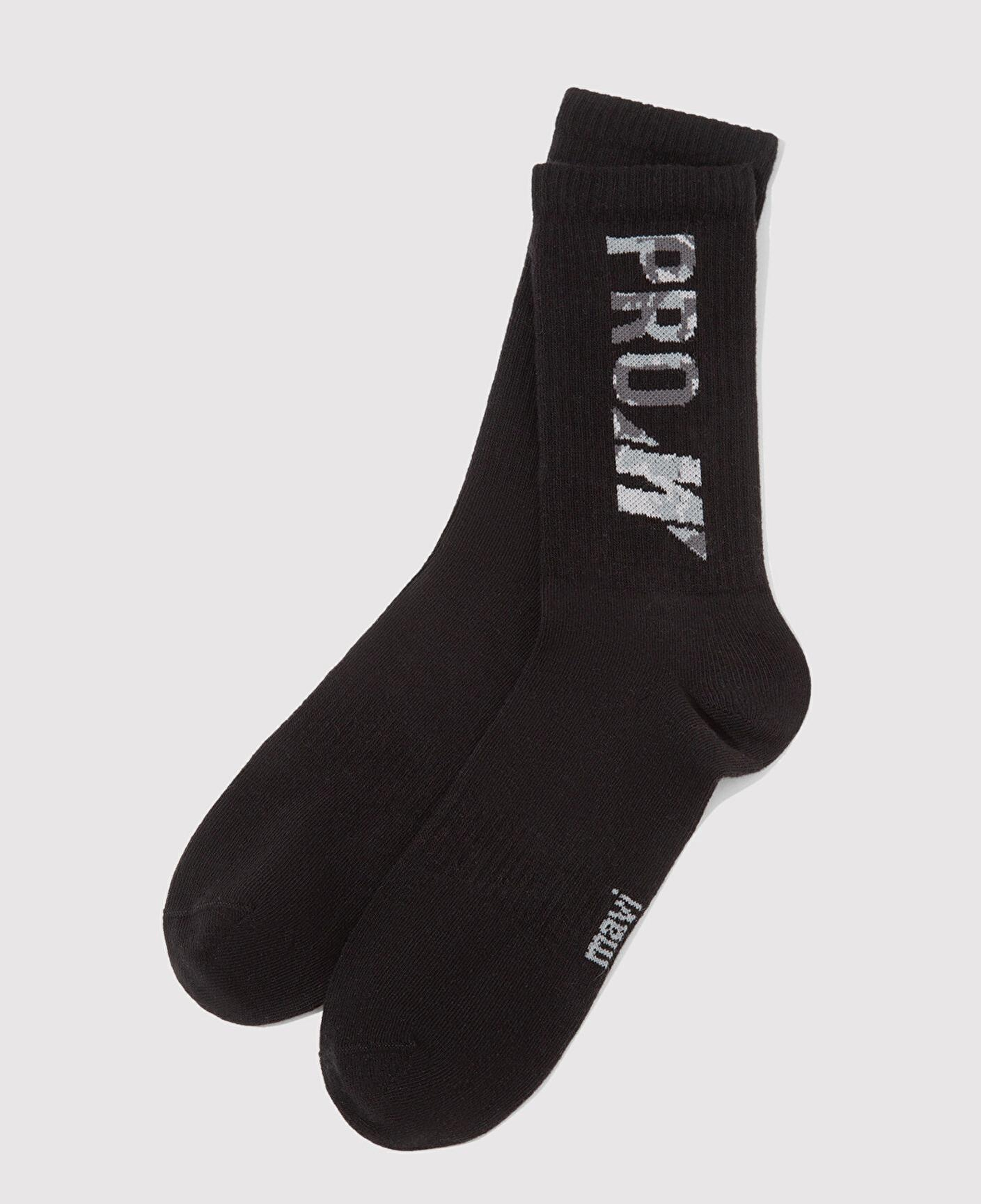 Mavi Mavi Pro Baskılı Siyah Soket Çorap 0912095-900
