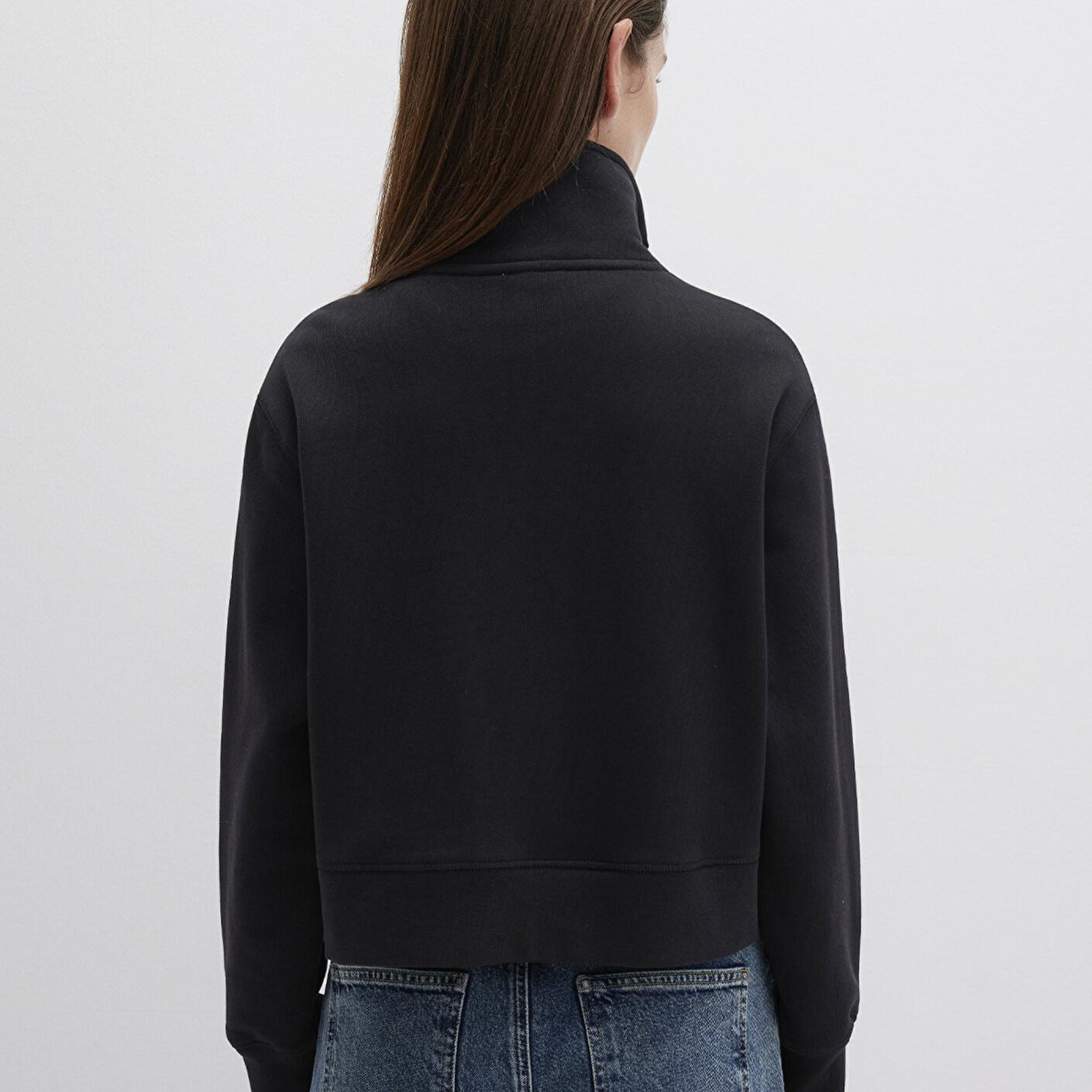 Mavi Yarı Fermuarlı Siyah Sweatshirt 1S10391-900