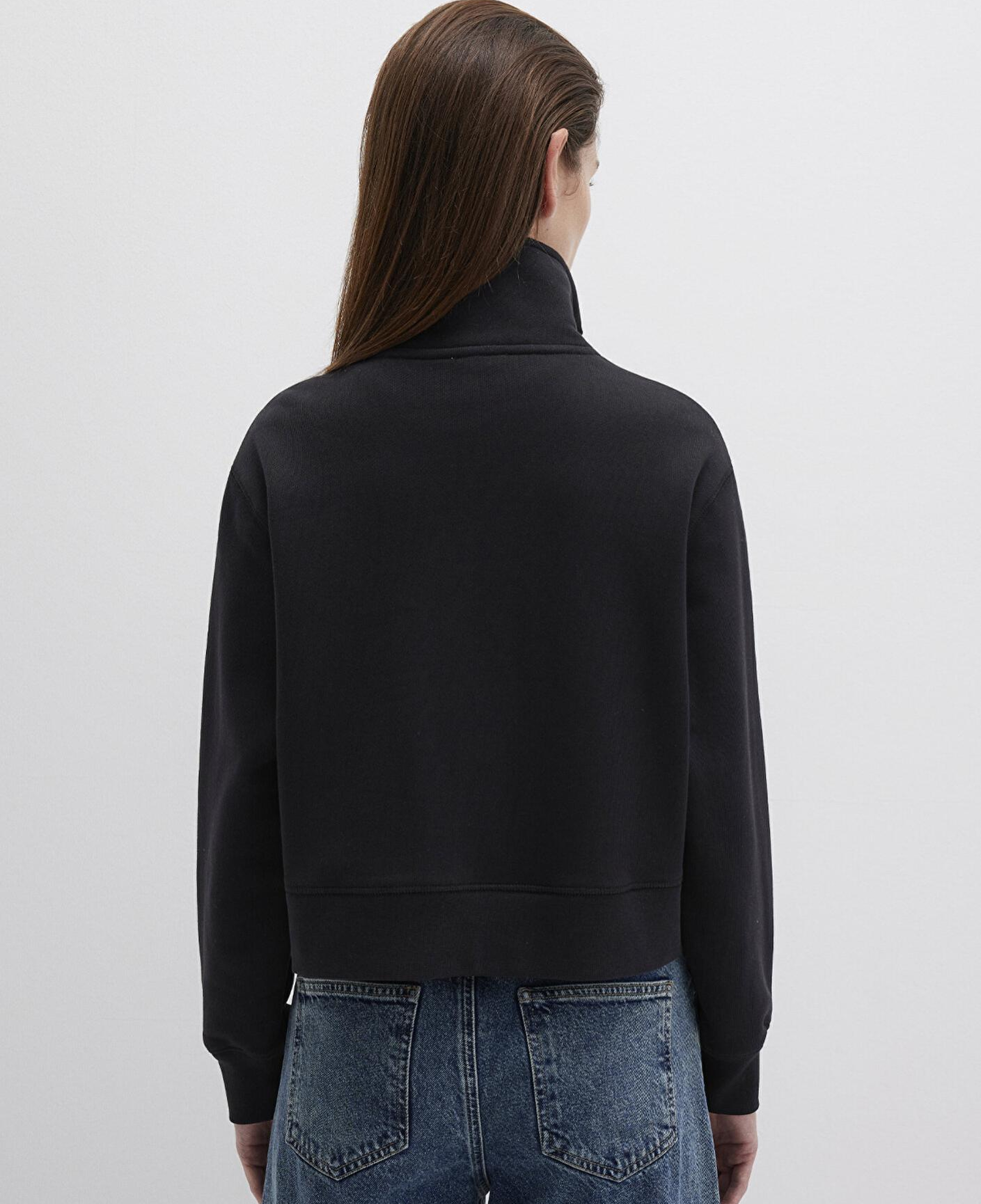 Mavi Yarı Fermuarlı Siyah Sweatshirt 1S10391-900