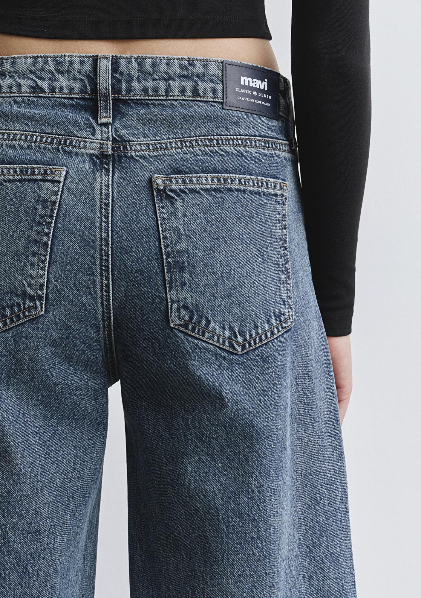 Mavi Emilia Classic Denim Puslu Koyu Mavi Jean Pantolon 1012641-90118