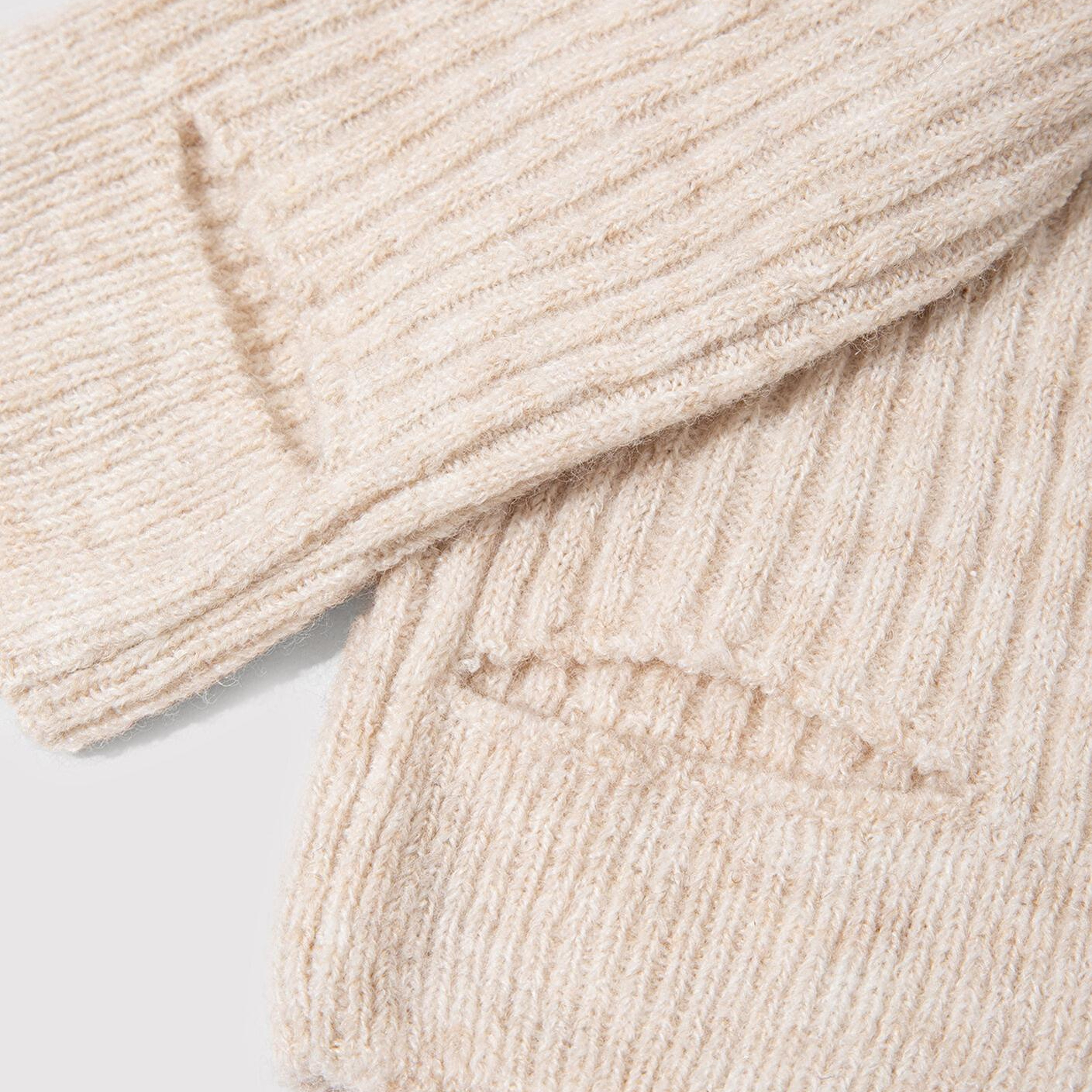 Mavi Yün Karışımlı Bej Bot Çorabı 1913573-33267