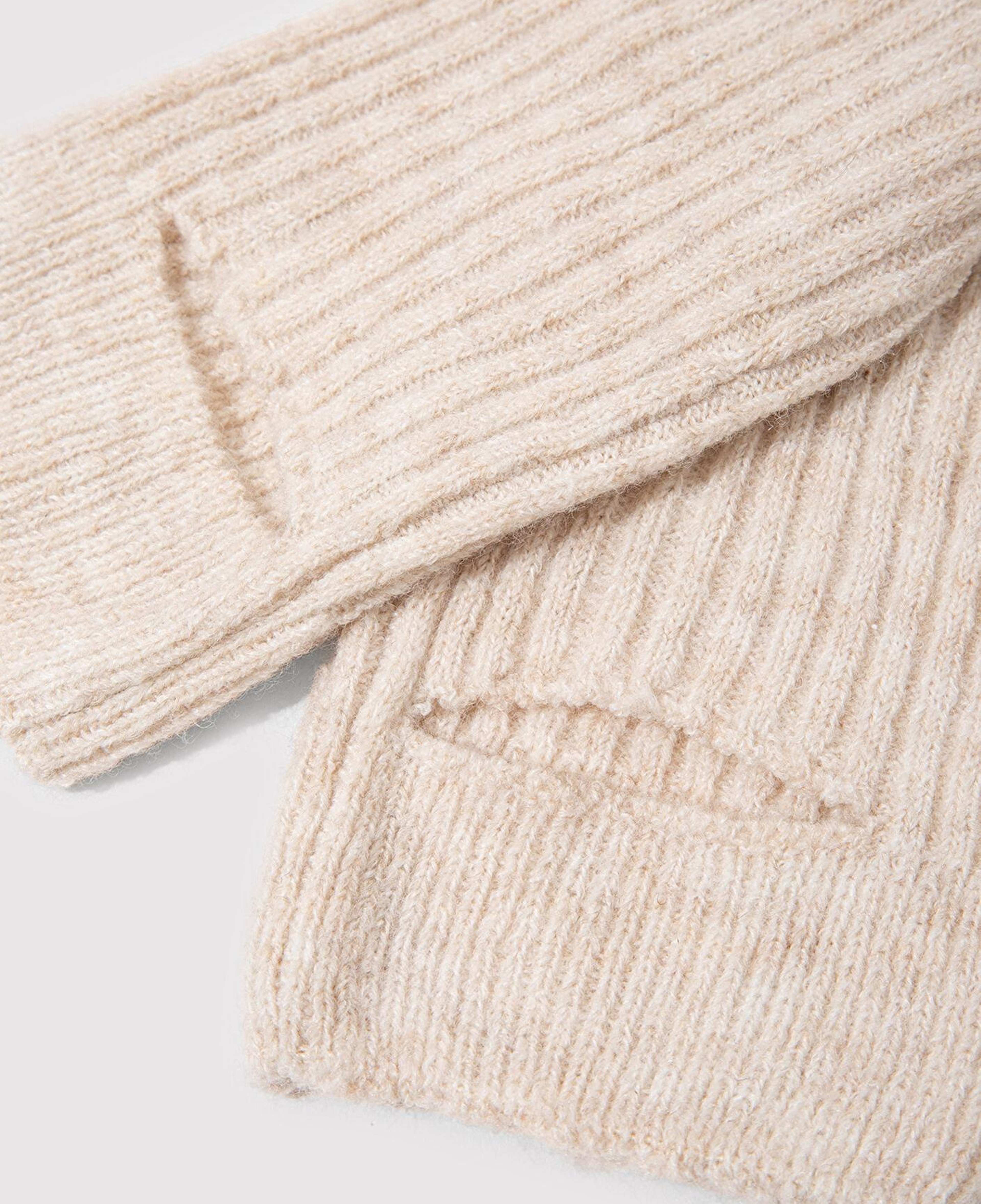 Mavi Yün Karışımlı Bej Bot Çorabı 1913573-33267