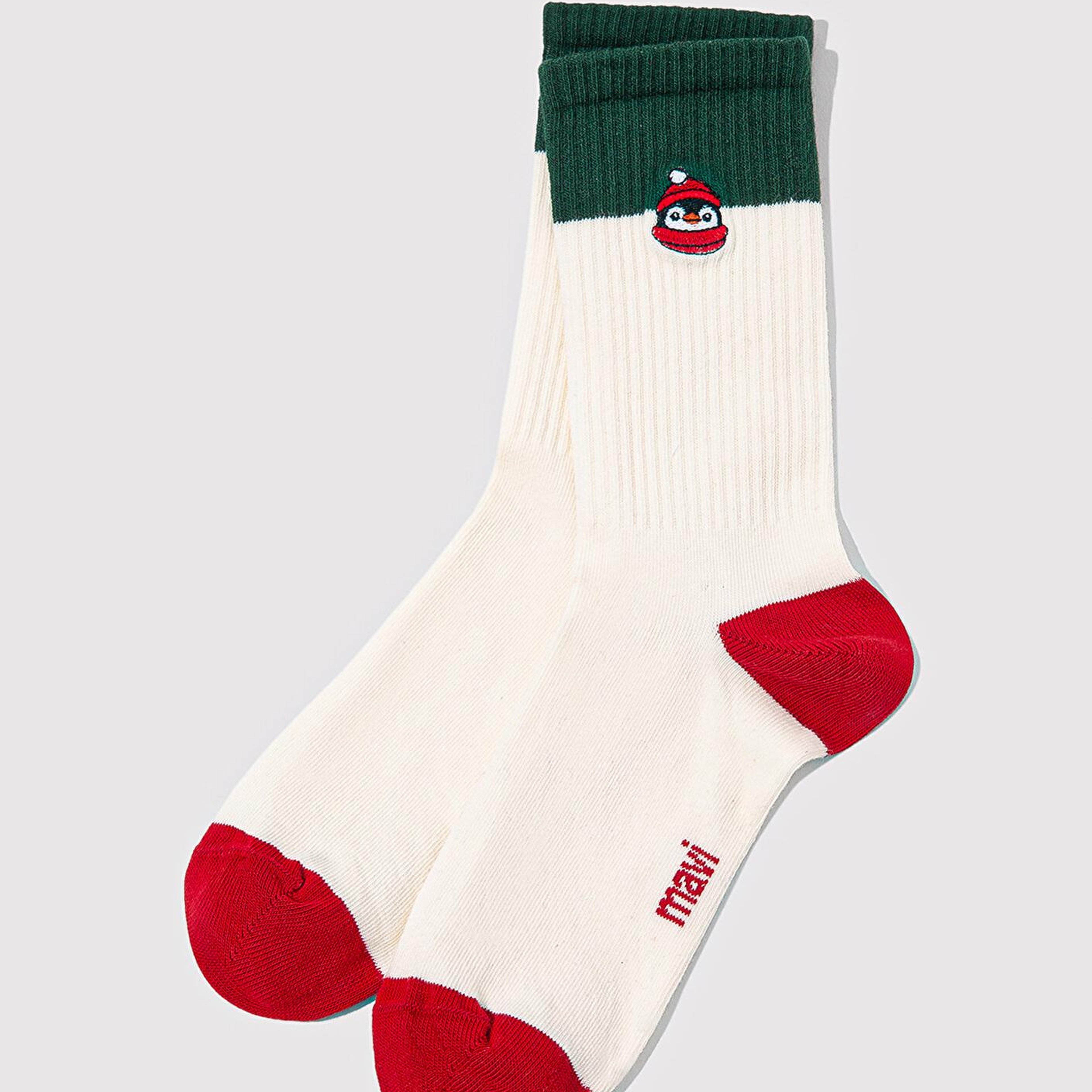 Mavi Yılbaşı Temalı Ekru Bot Çorabı 1913700-70007