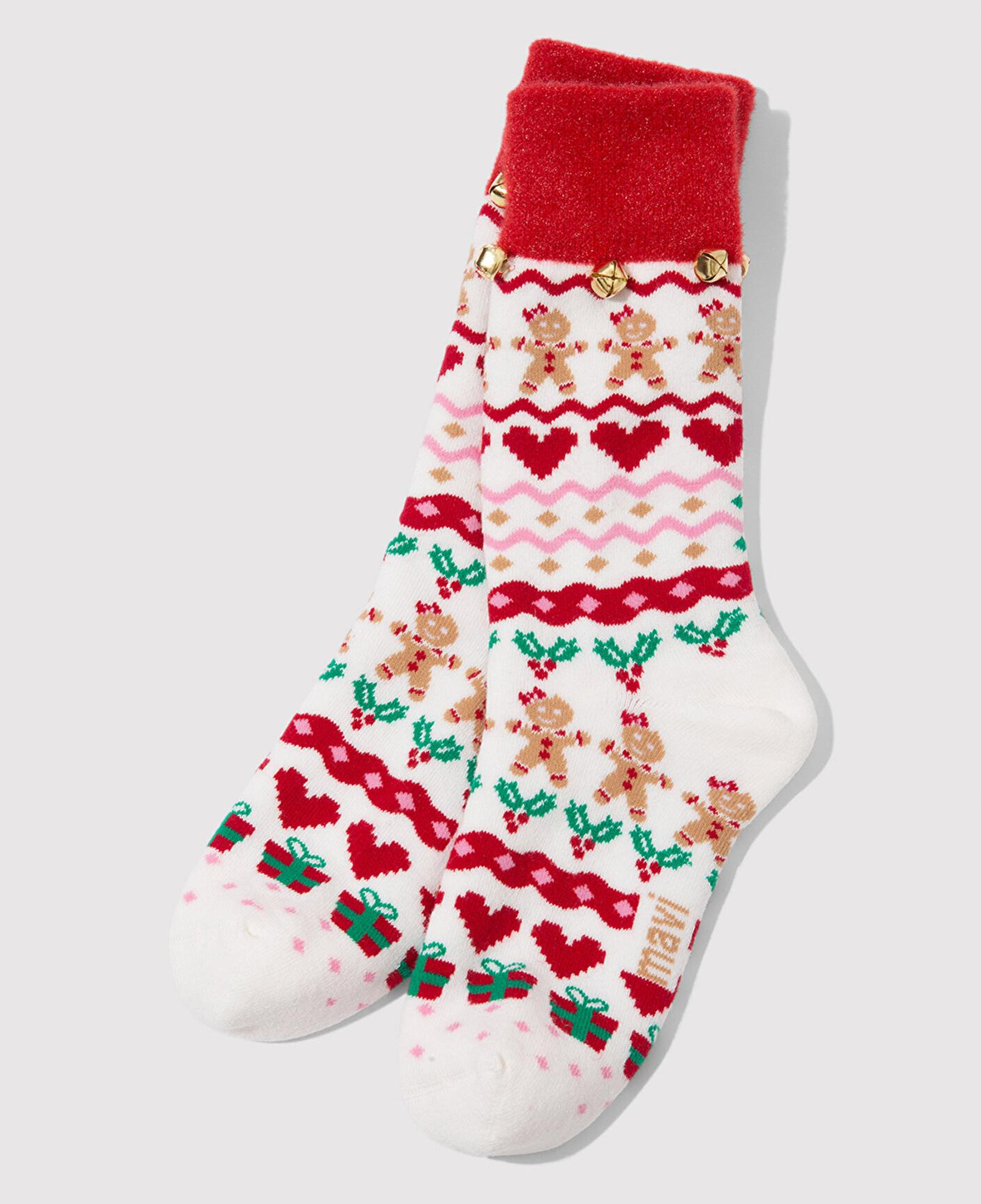 Mavi Yılbaşı Temalı Bot Çorabı 1913701-34329