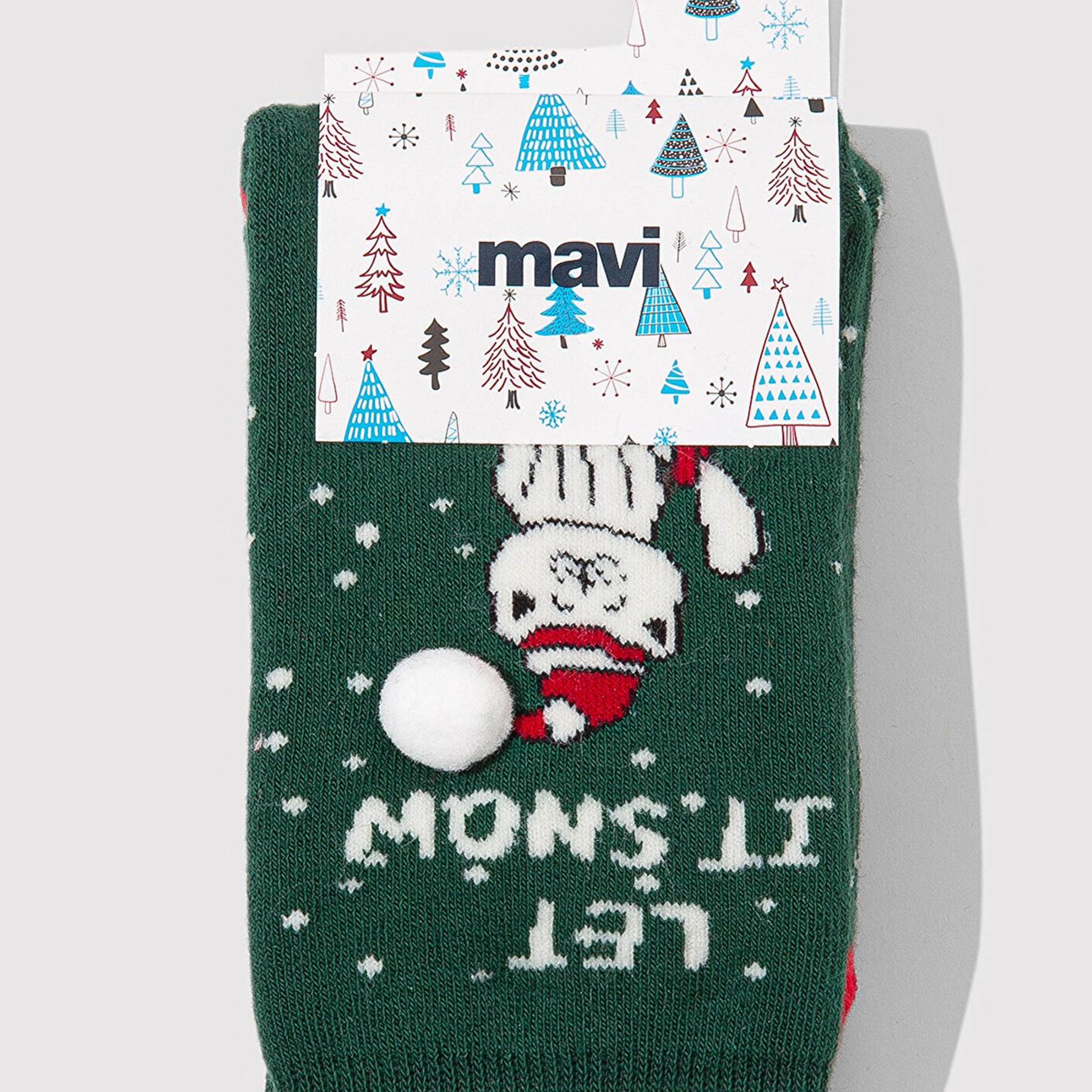 Mavi Yılbaşı Temalı Haki Bot Çorabı 1913702-27150