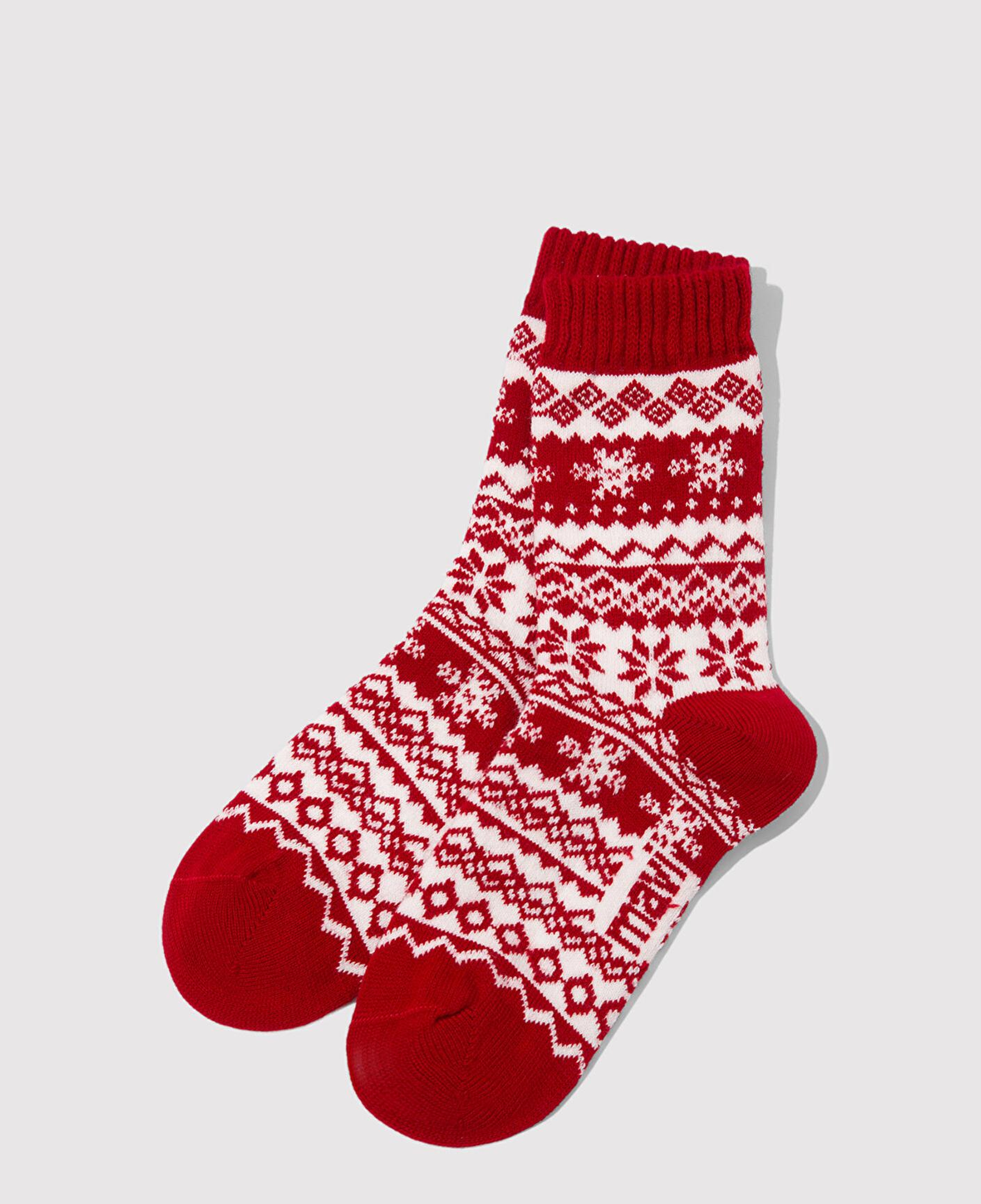 Mavi Yılbaşı Temalı Kırmızı Bot Çorabı 1913698-34329