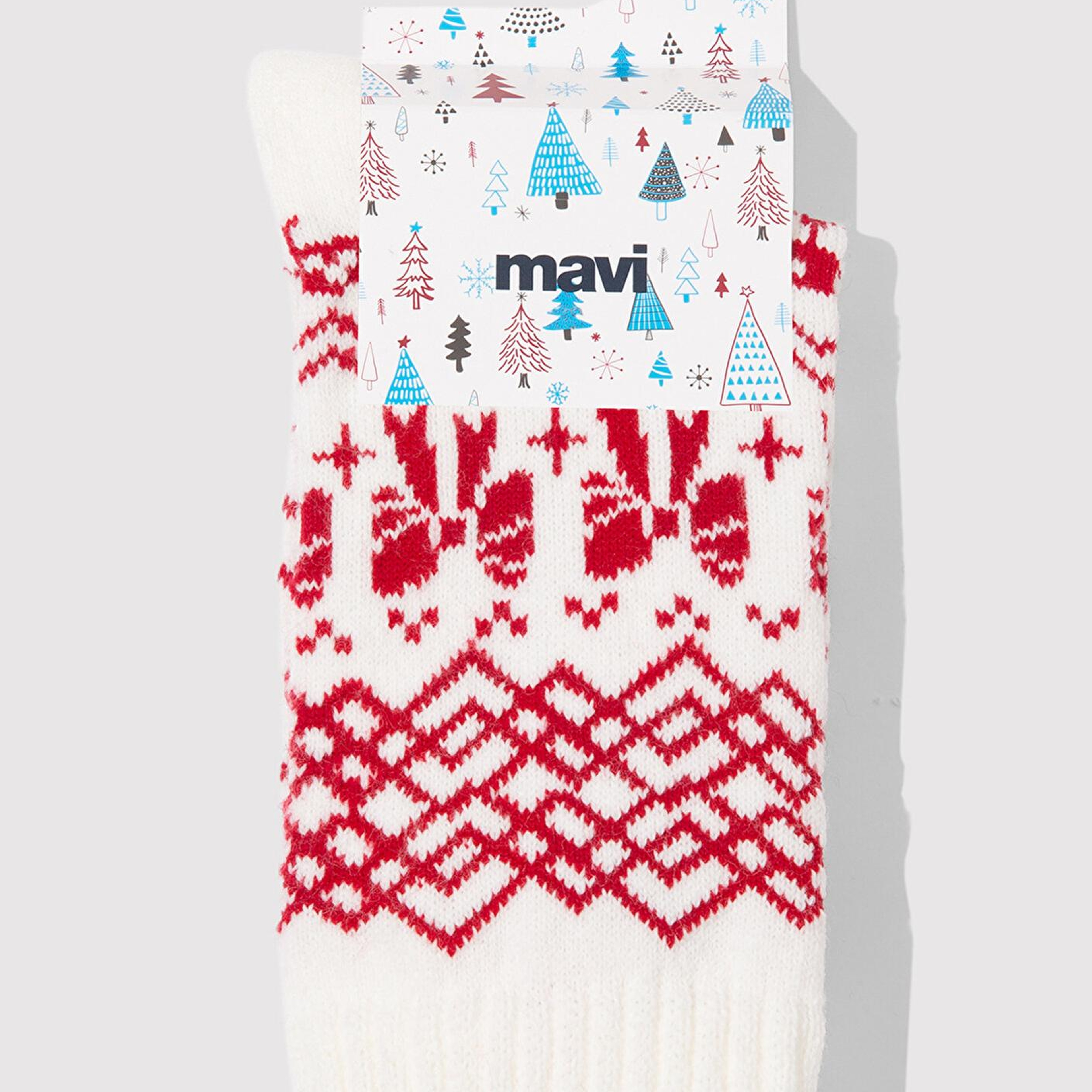 Mavi Yılbaşı Temalı Bot Çorabı 1913699-25705