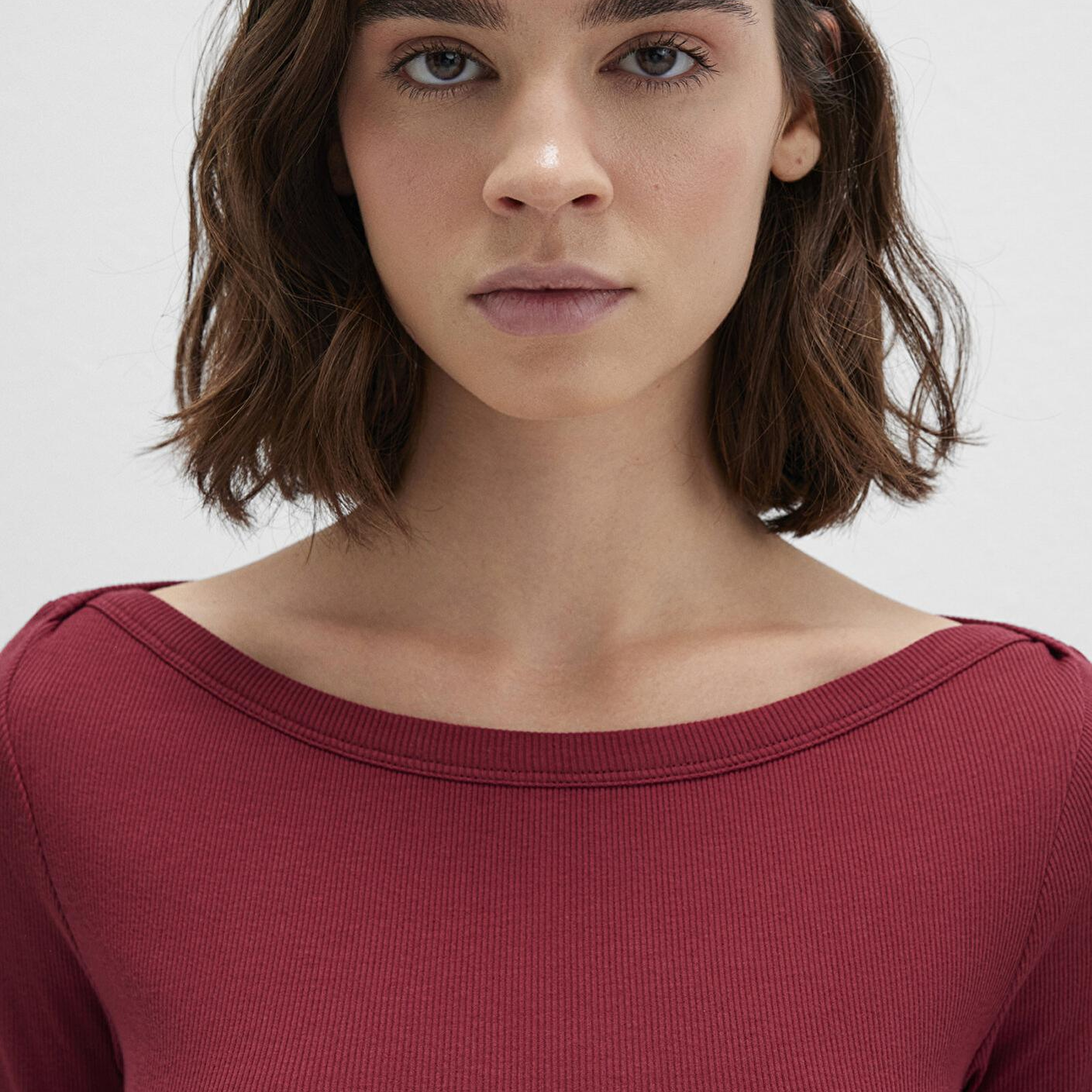 Mavi Uzun Kollu Kırmızı Basic Tişört Slim Fit / Dar Kesim 1613622-70430