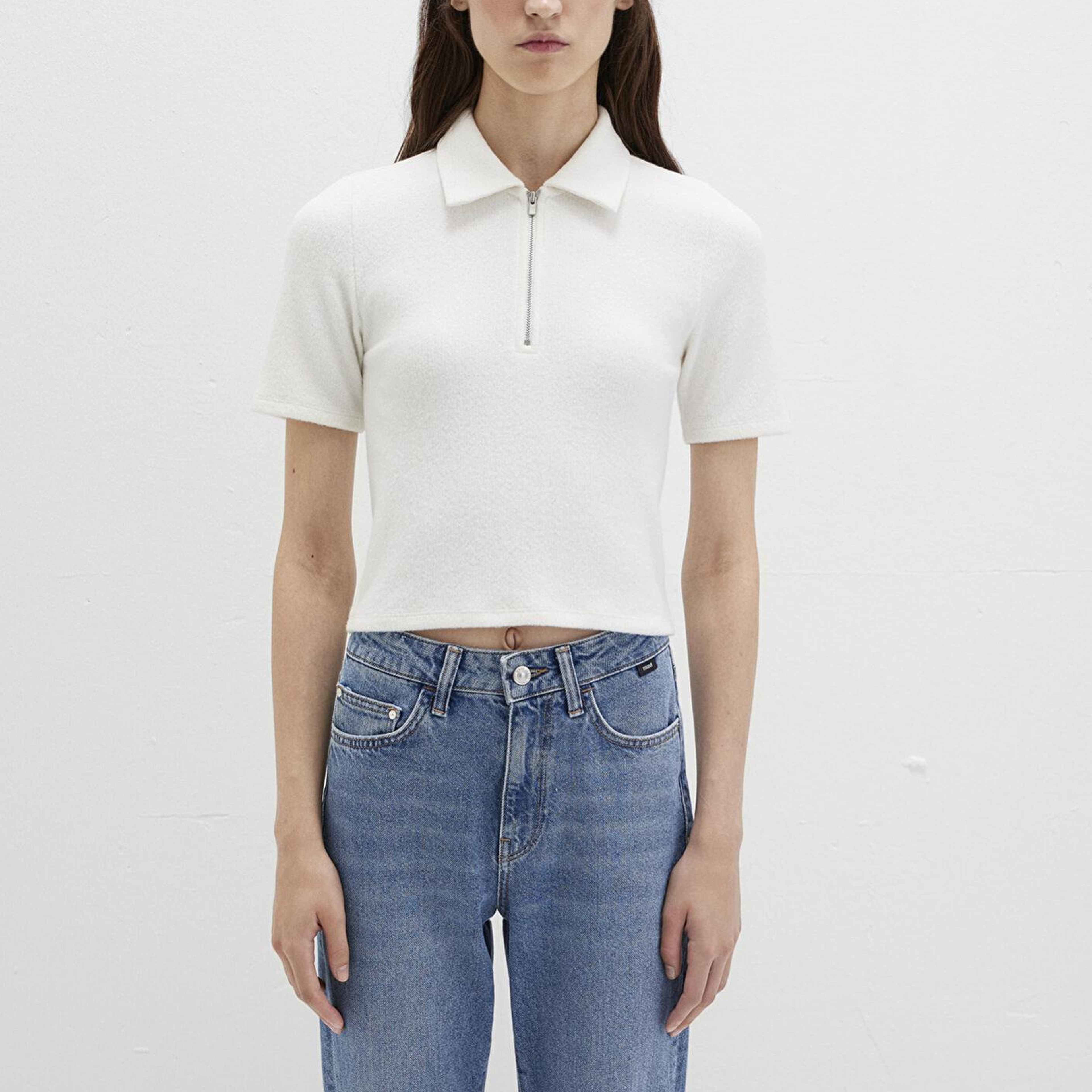 Mavi Ekru Polo Tişört Fitted / Vücuda Oturan Kesim 1613593-70057