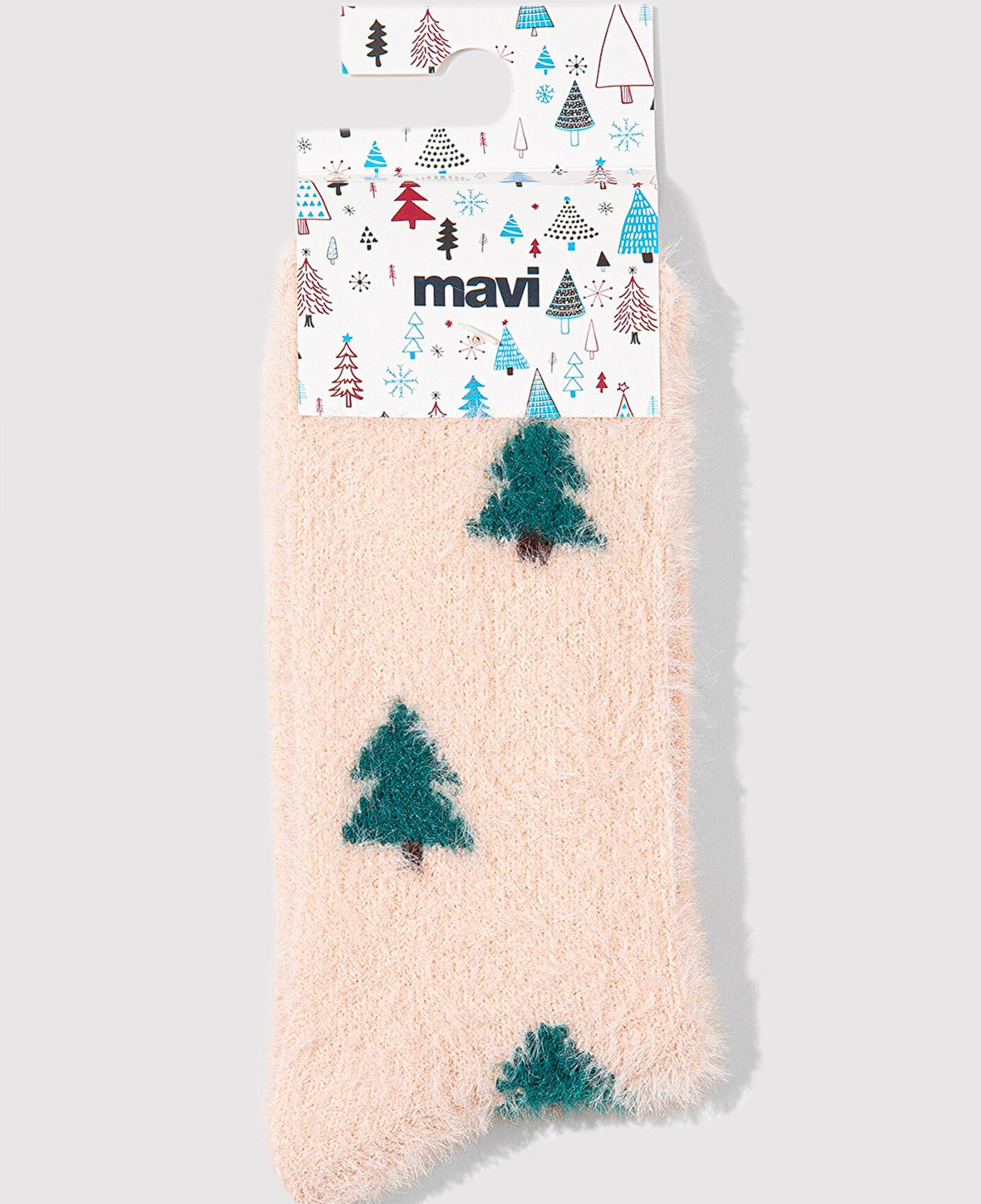 Mavi Yılbaşı Temalı Bot Çorabı 1913566-17865