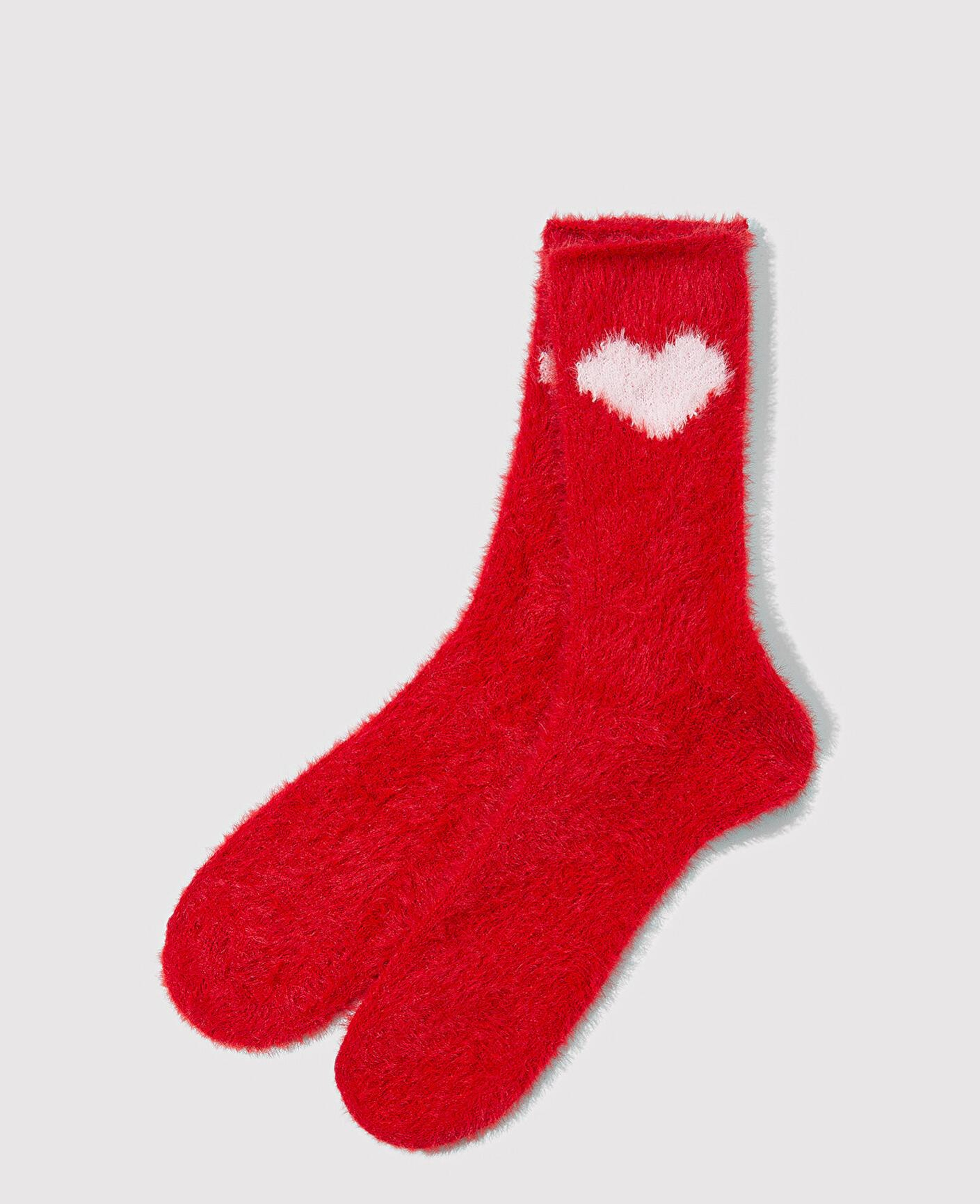 Mavi Kalp Detaylı Peluş Bot Çorabı 1913571-10076