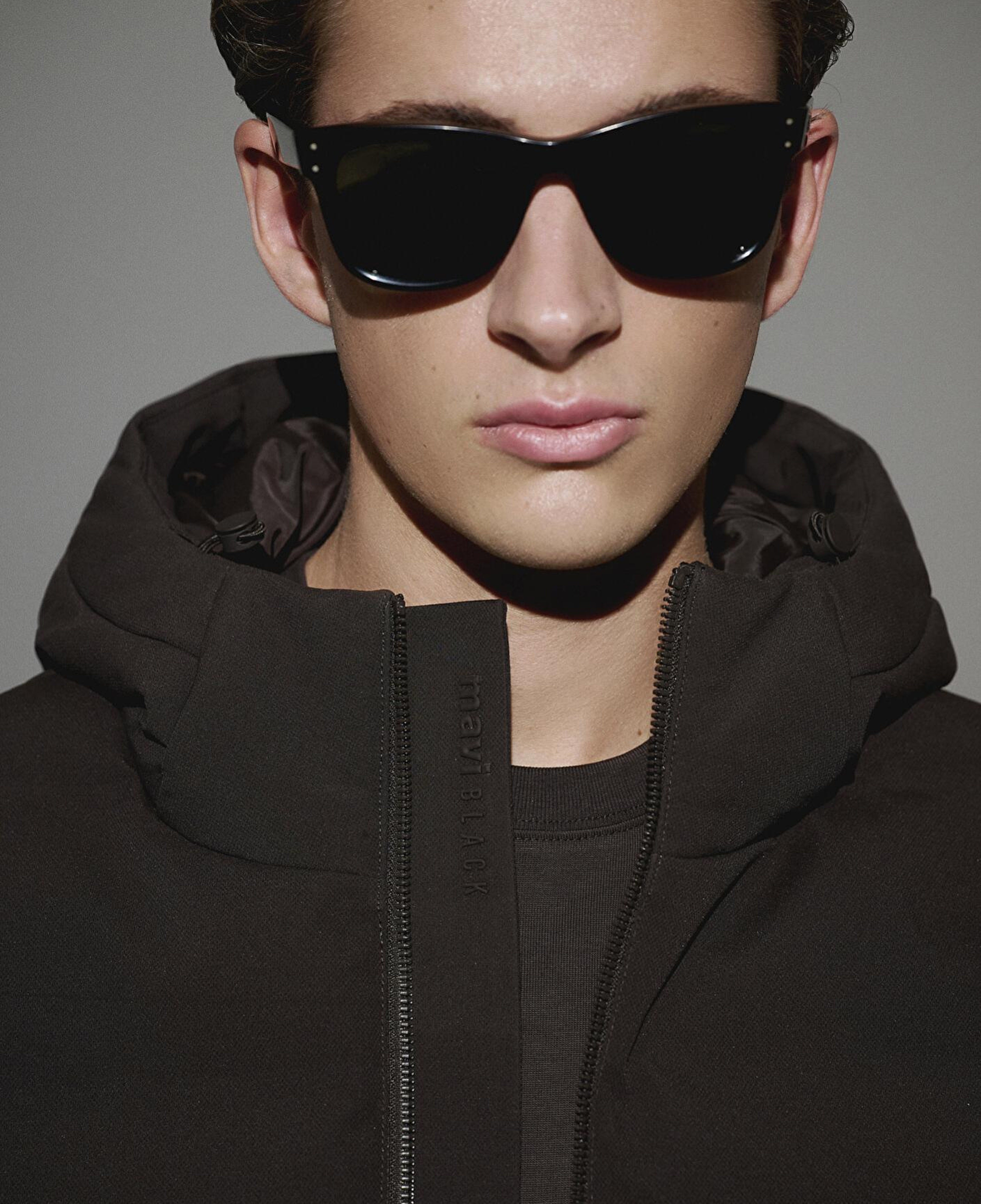 Mavi Kapüşonlu Kahverengi Şişme Mont 0110652-70219