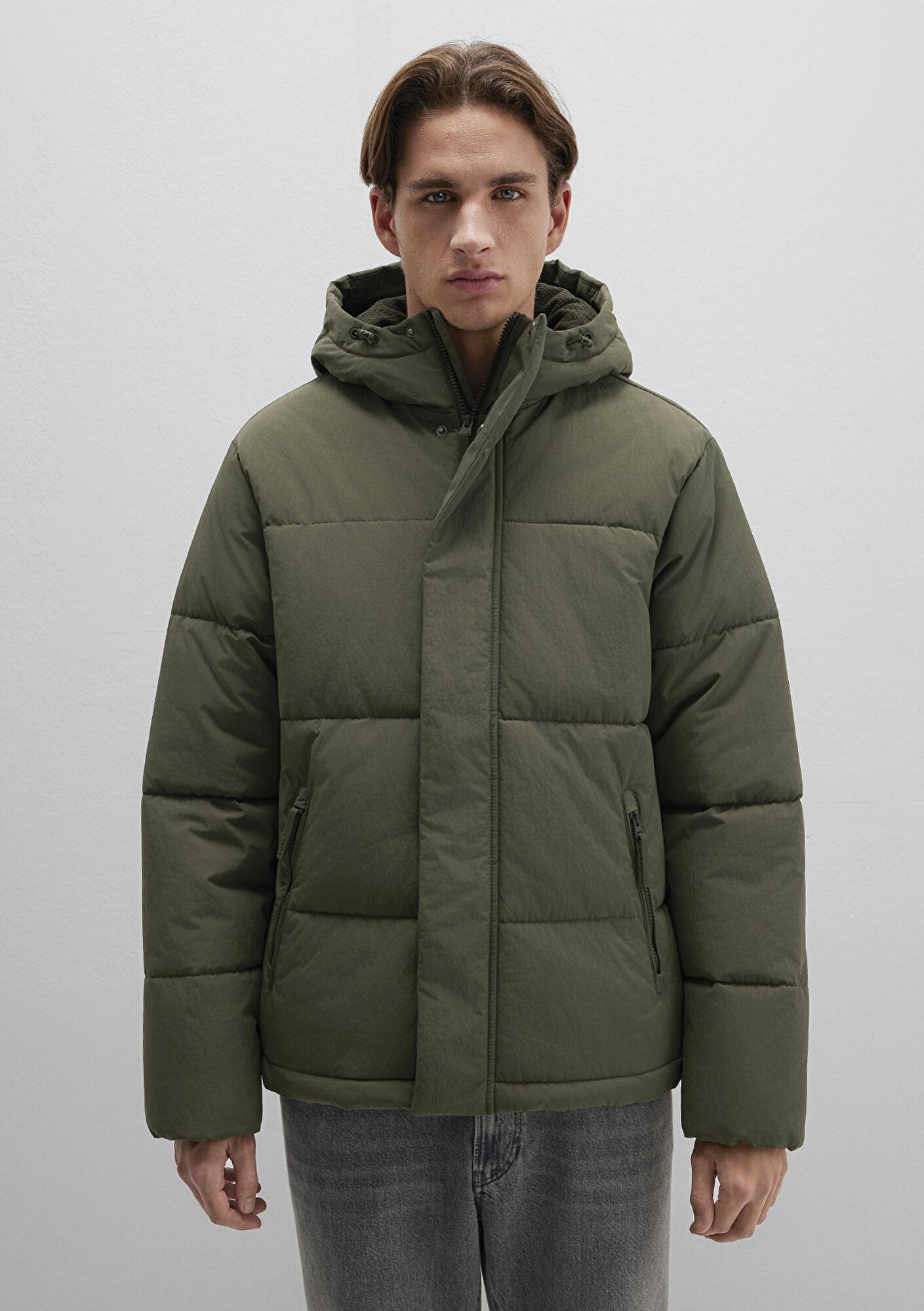 Mavi Kapüşonlu Haki Ceket Regular Fit / Normal Kesim 0110683-80714