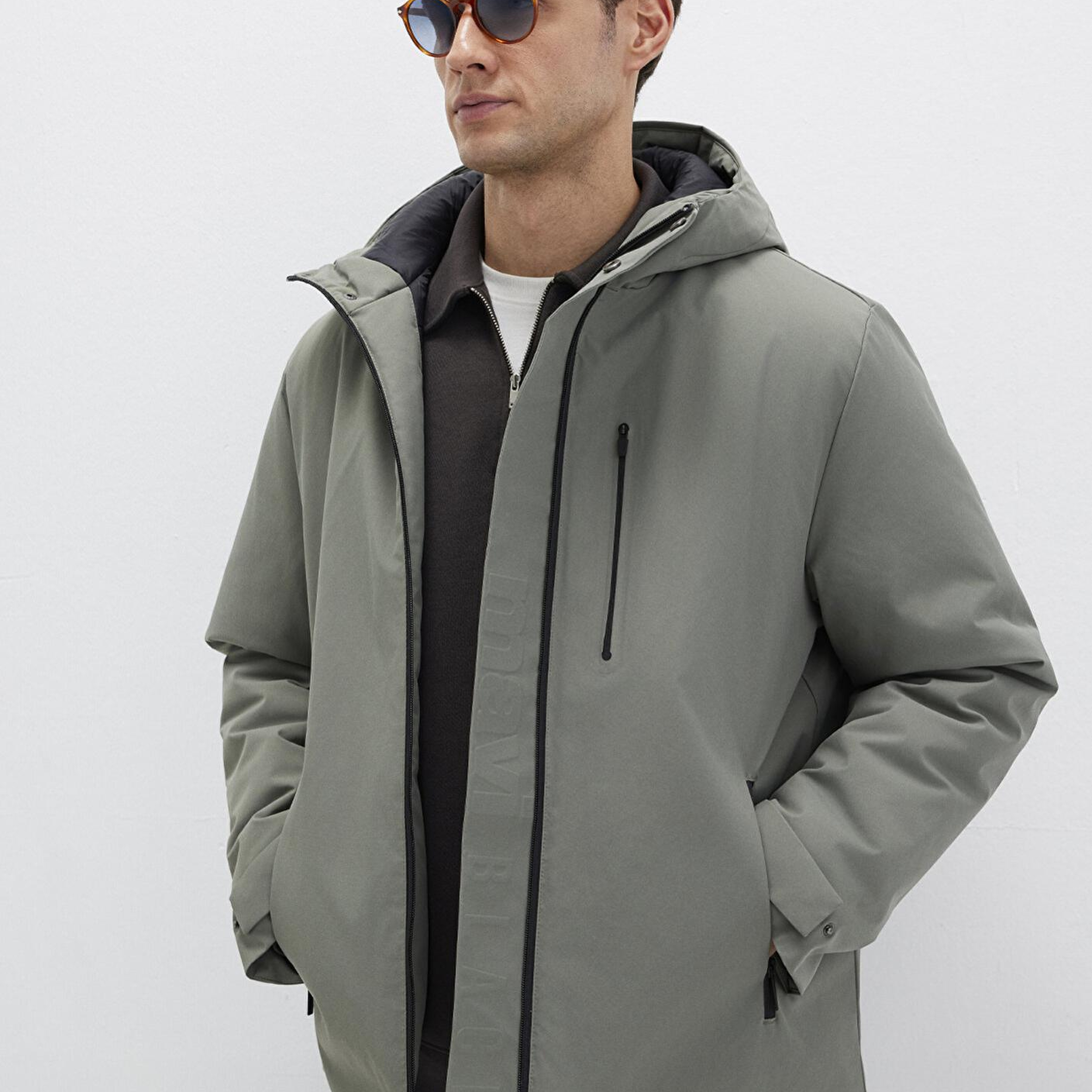 Mavi Mavi Black Kapüşonlu Yeşil Mont 0110676-85485