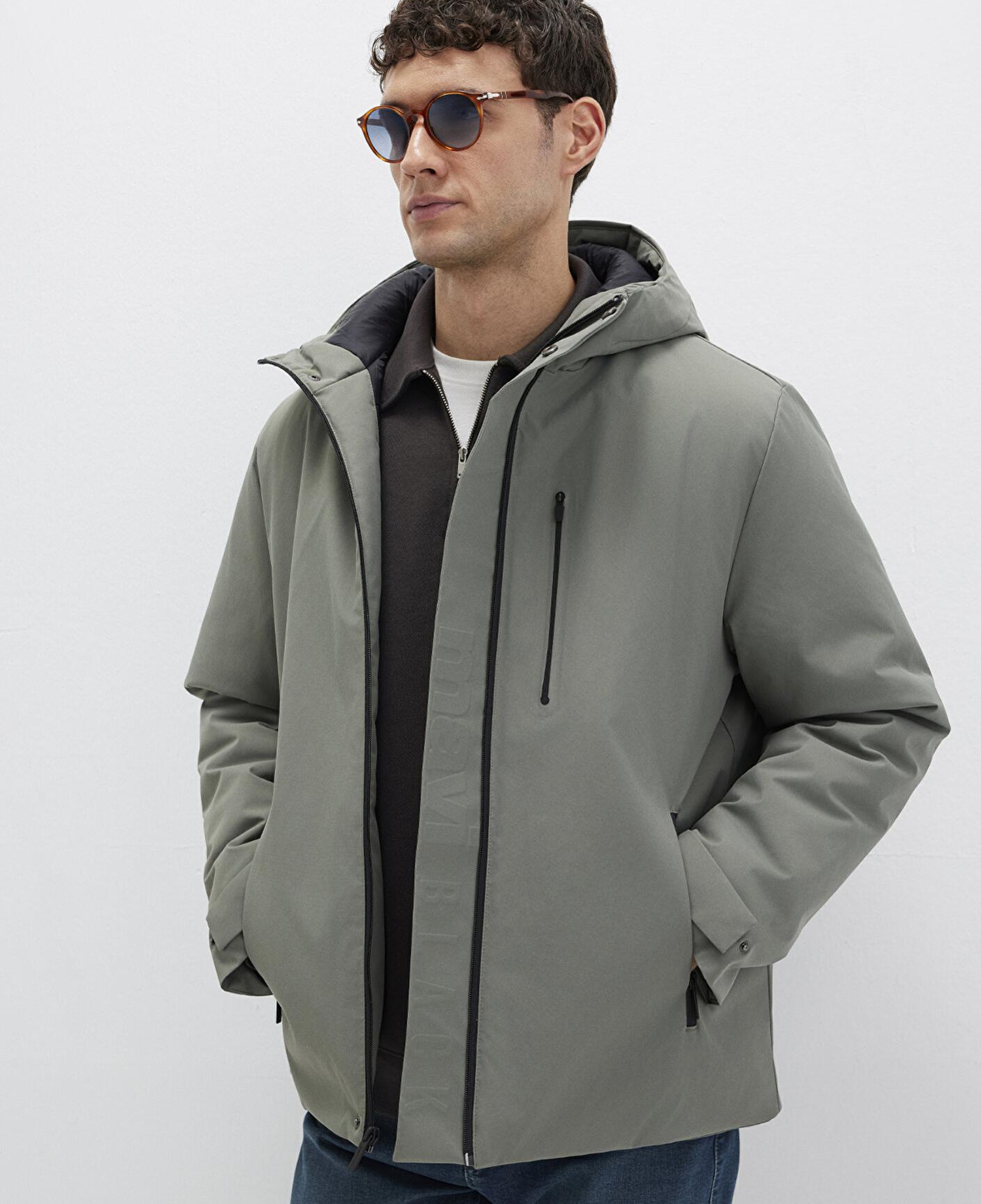 Mavi Mavi Black Kapüşonlu Yeşil Mont 0110676-85485