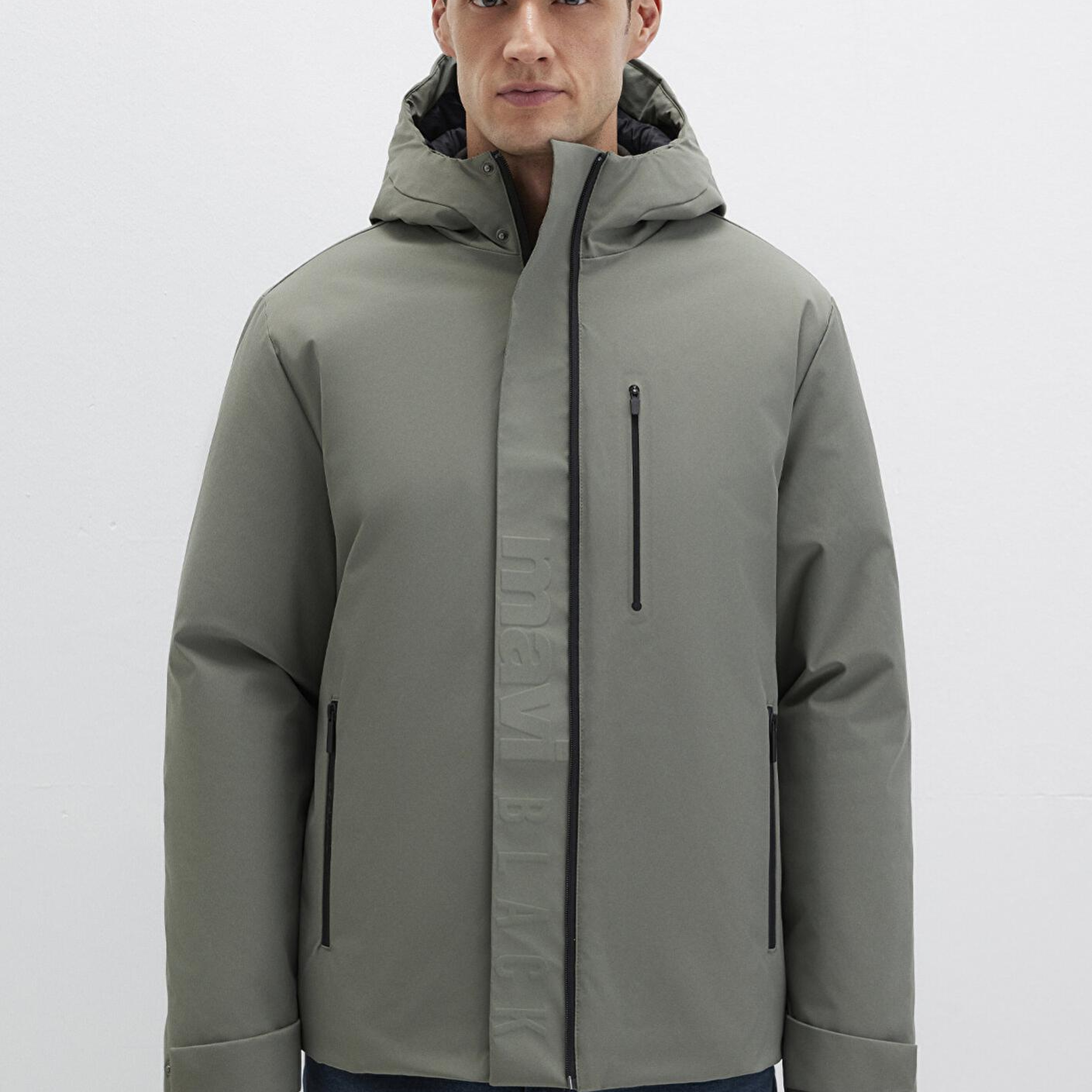 Mavi Mavi Black Kapüşonlu Yeşil Mont 0110676-85485