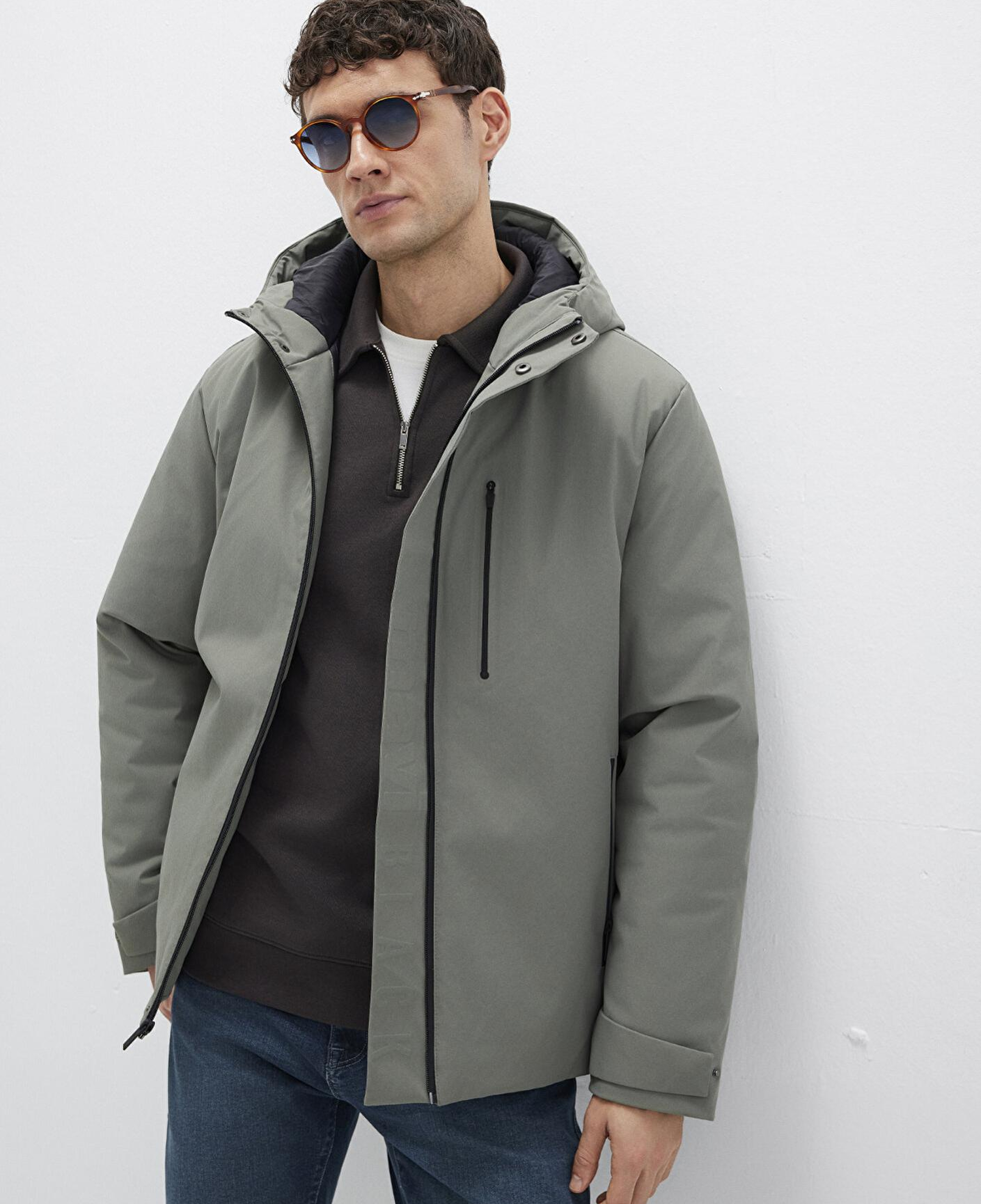 Mavi Mavi Black Kapüşonlu Yeşil Mont 0110676-85485