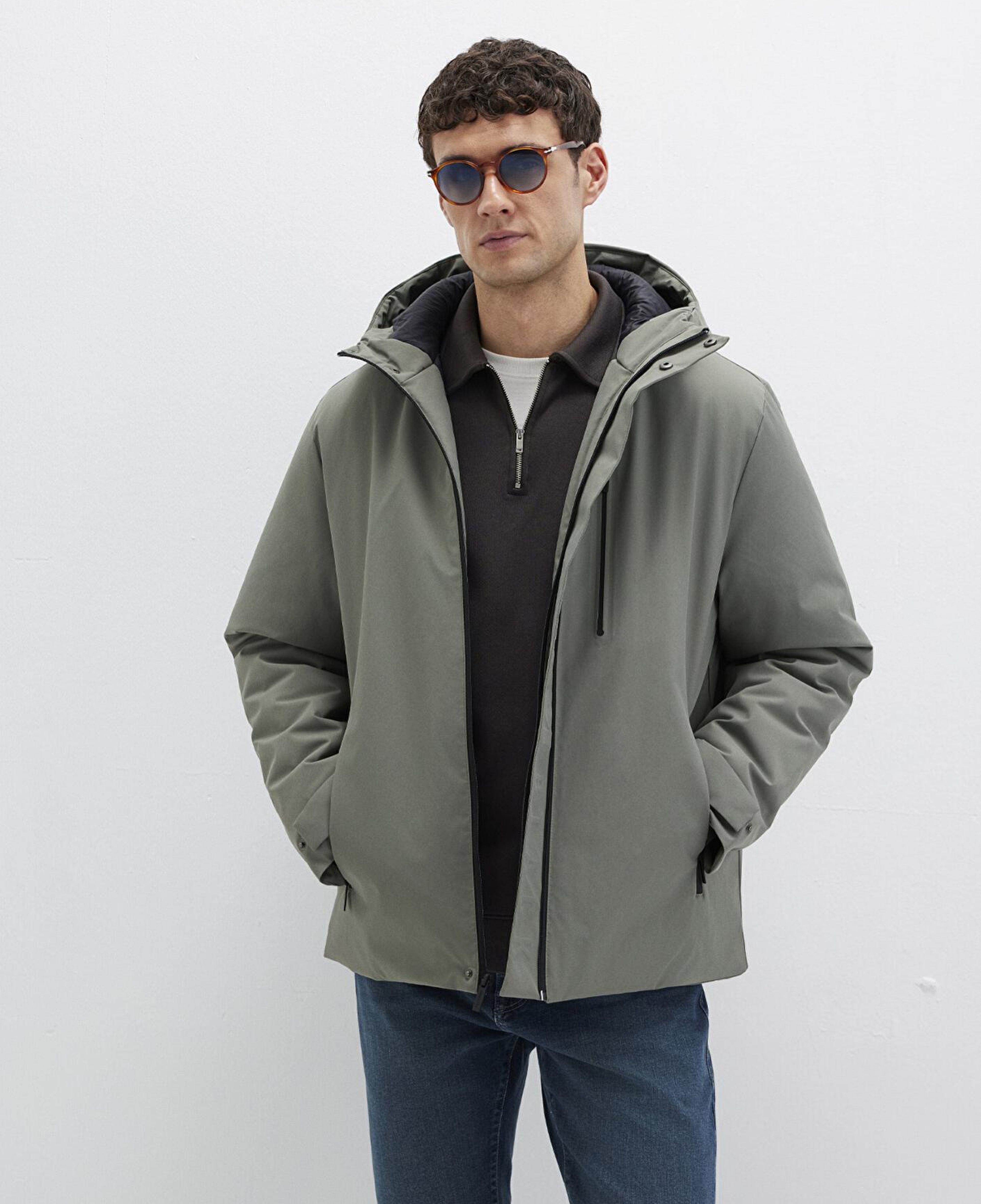 Mavi Mavi Black Kapüşonlu Yeşil Mont 0110676-85485