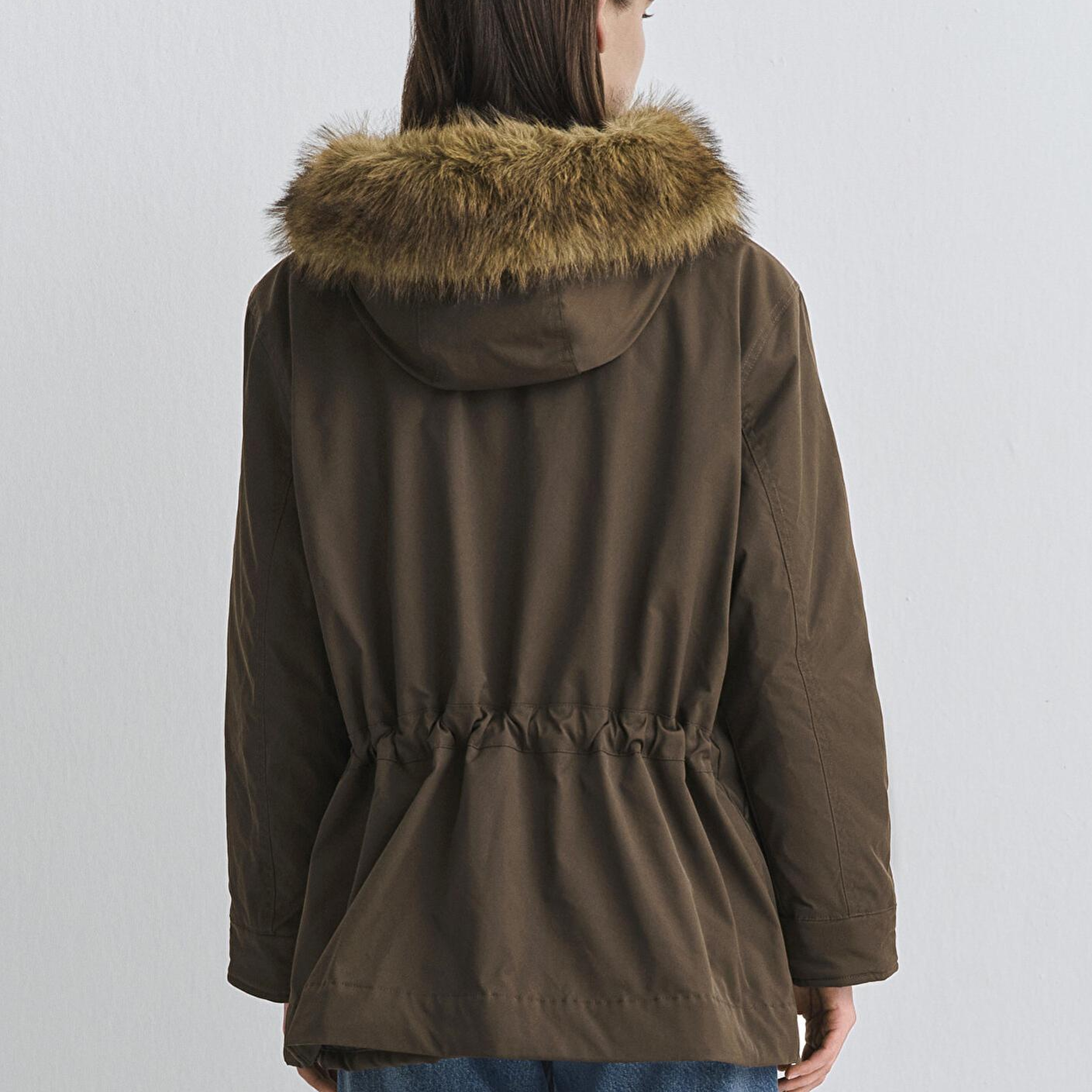 Mavi Su İtici Haki Parka Oversize / Geniş Kesim 1110712-71541