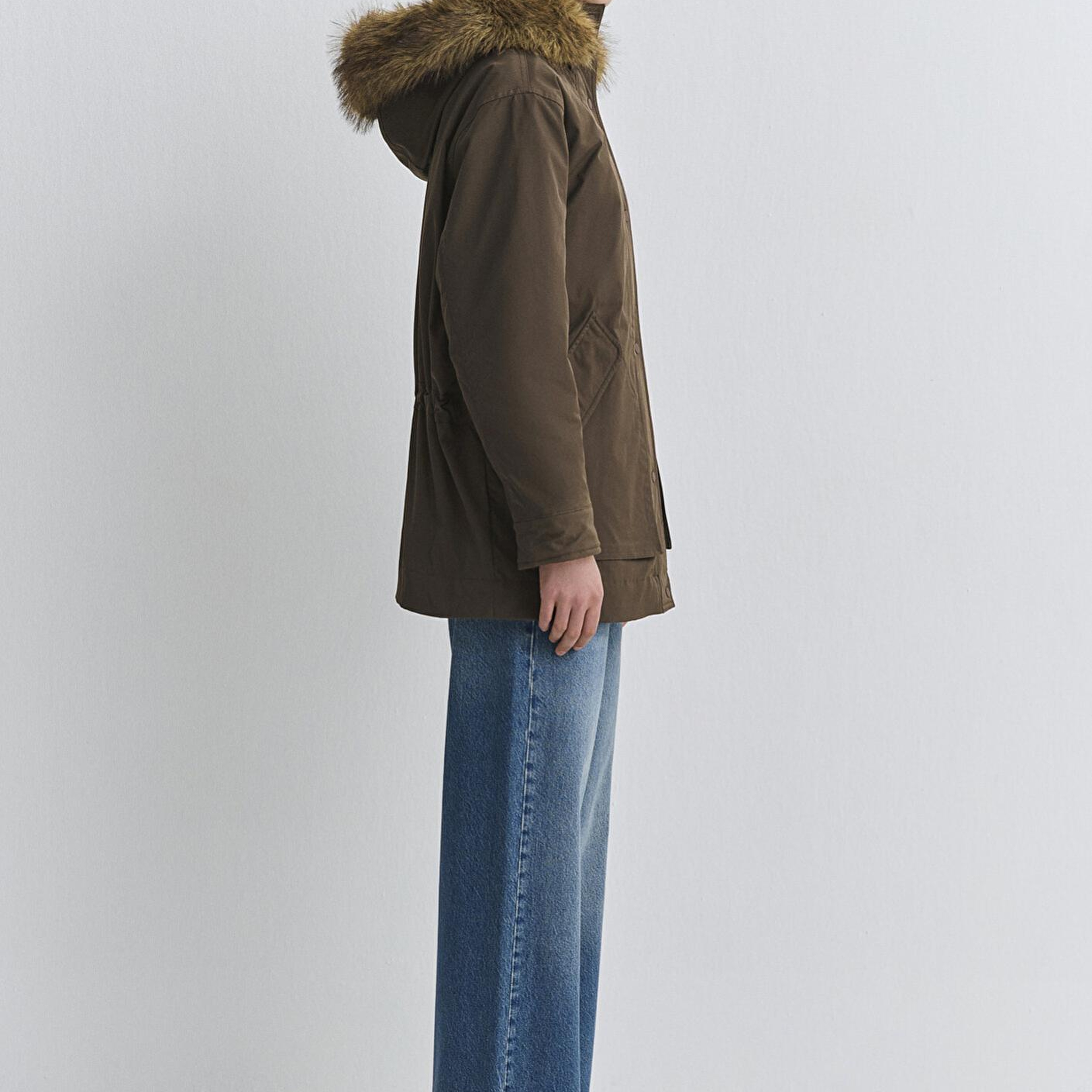 Mavi Su İtici Haki Parka Oversize / Geniş Kesim 1110712-71541