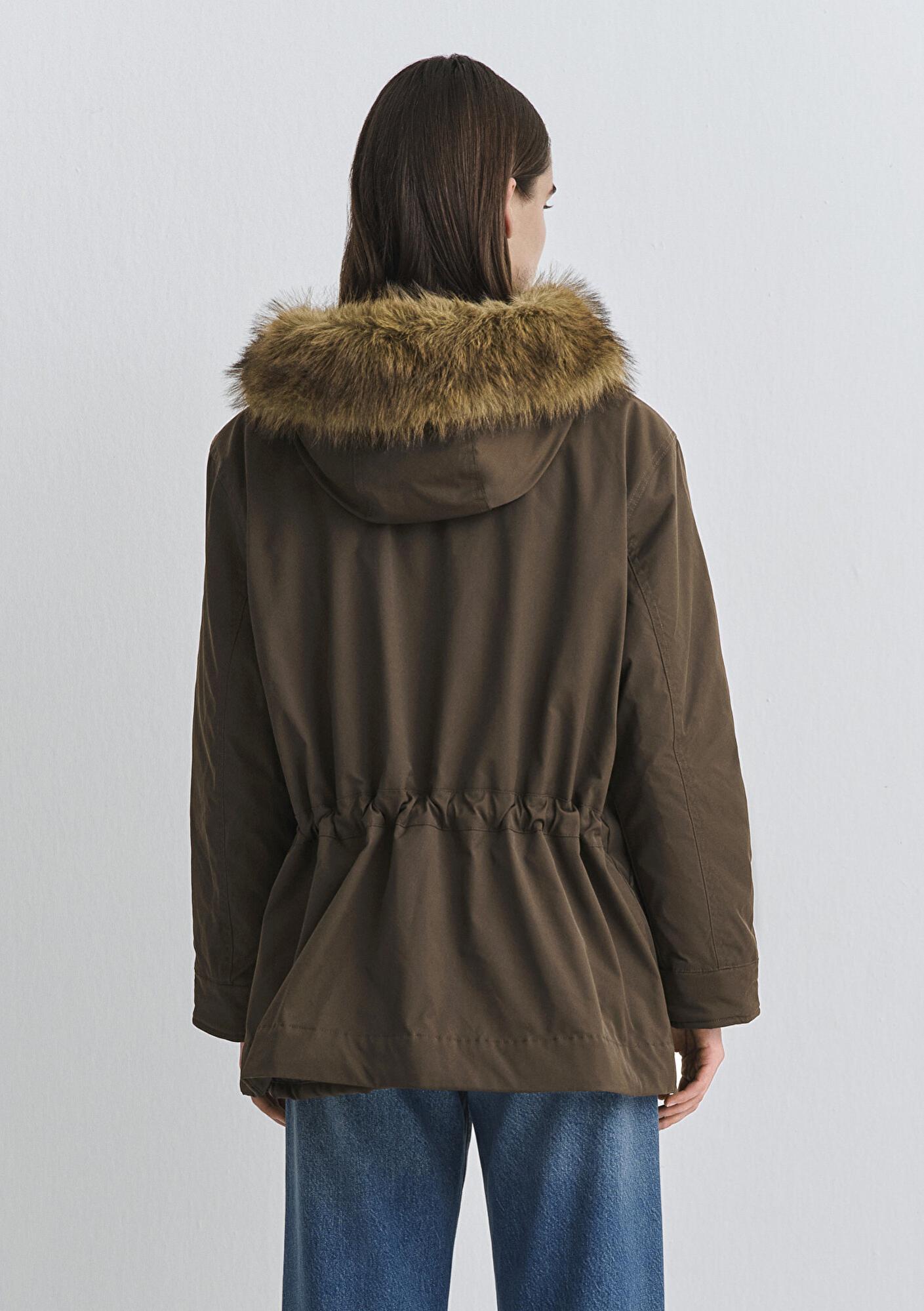 Mavi Su İtici Yeşil Parka Oversize / Geniş Kesim 1110712-71541