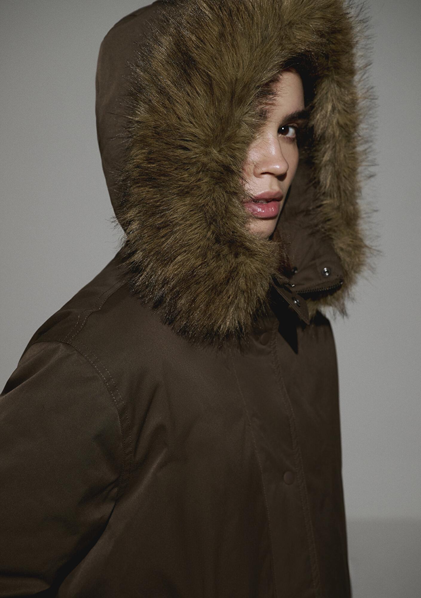Mavi Su İtici Yeşil Parka Oversize / Geniş Kesim 1110712-71541