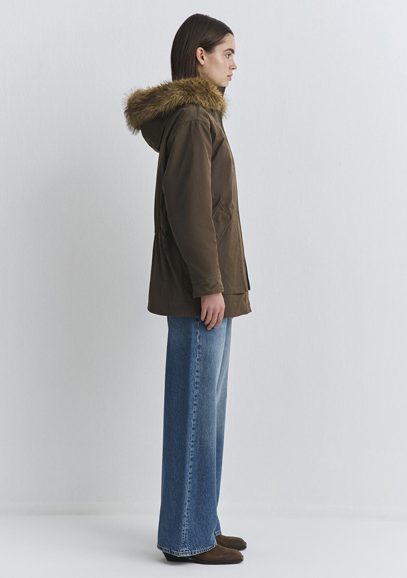 Mavi Su İtici Yeşil Parka Oversize / Geniş Kesim 1110712-71541