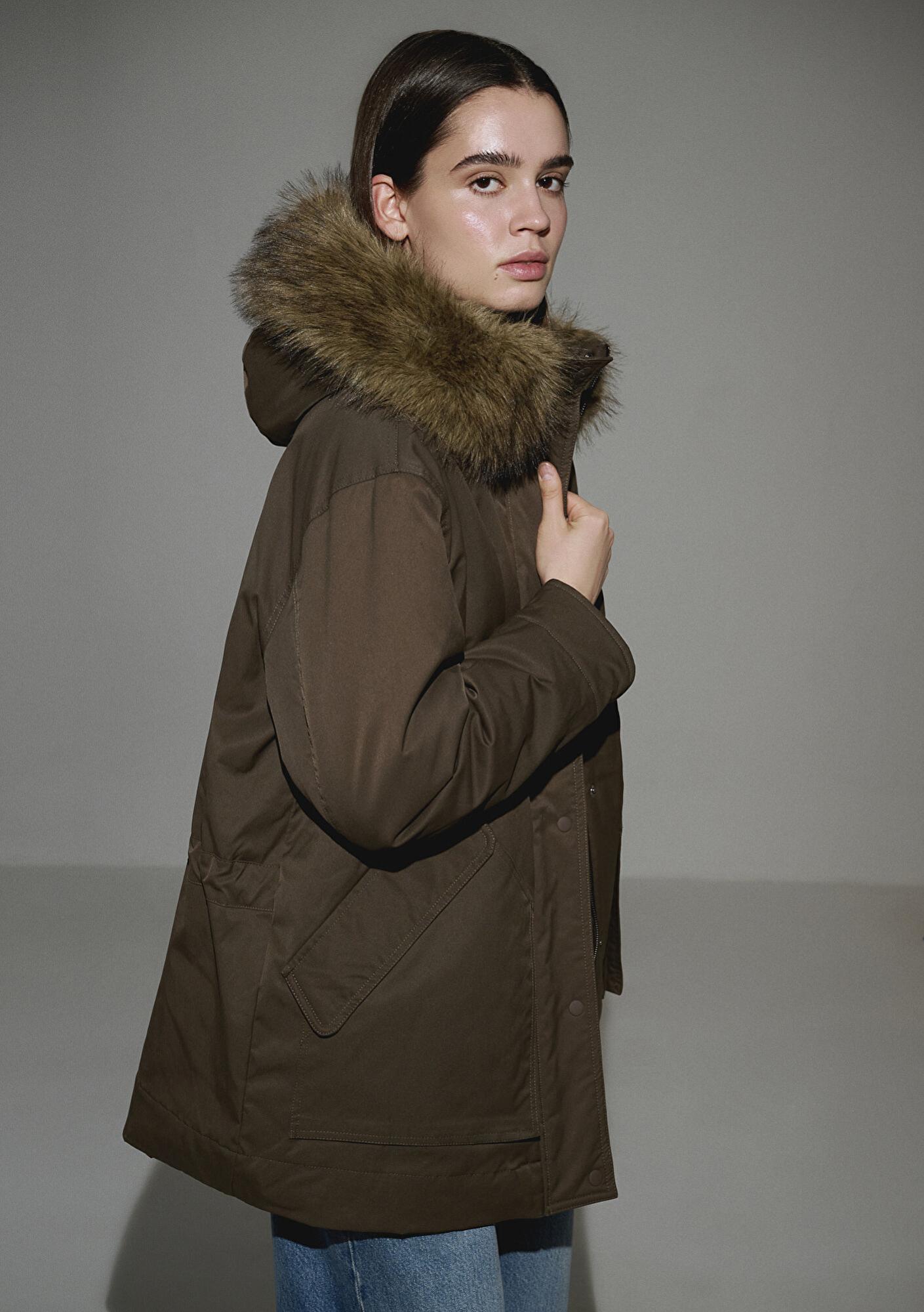 Mavi Su İtici Yeşil Parka Oversize / Geniş Kesim 1110712-71541