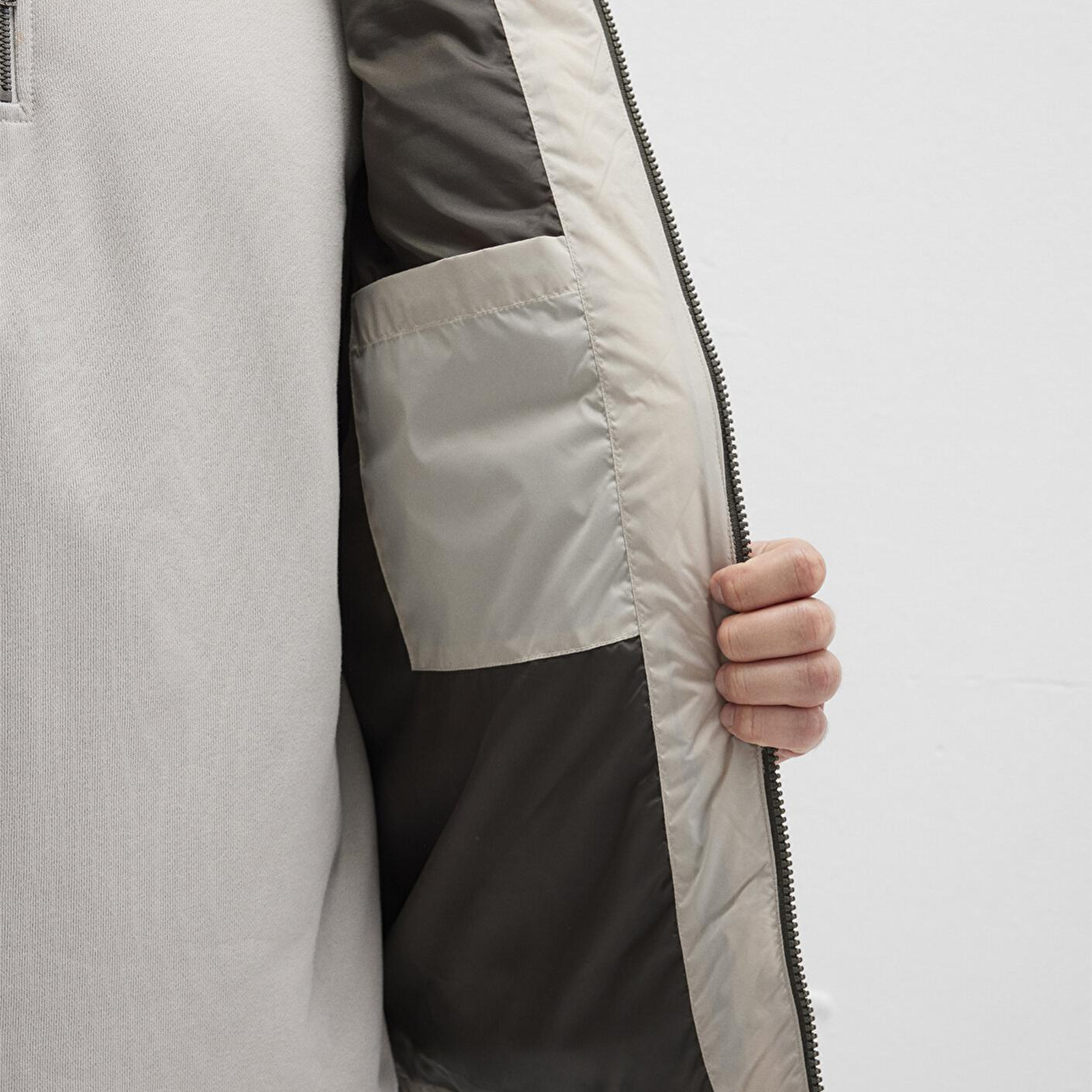 Mavi Kapüşonlu Bej Şişme Yelek Regular Fit / Normal Kesim 0110604-70144