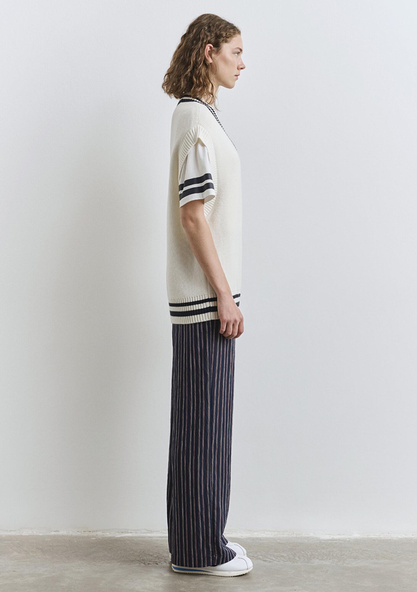 Mavi Ekru Süveter Loose Fit / Bol Rahat Kesim 1710706-70057