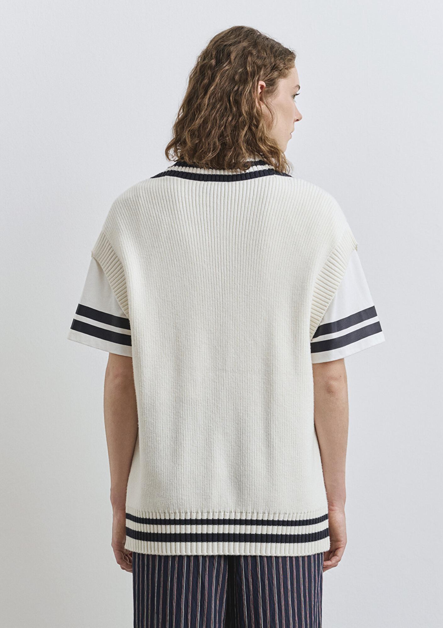 Mavi Ekru Süveter Loose Fit / Bol Rahat Kesim 1710706-70057