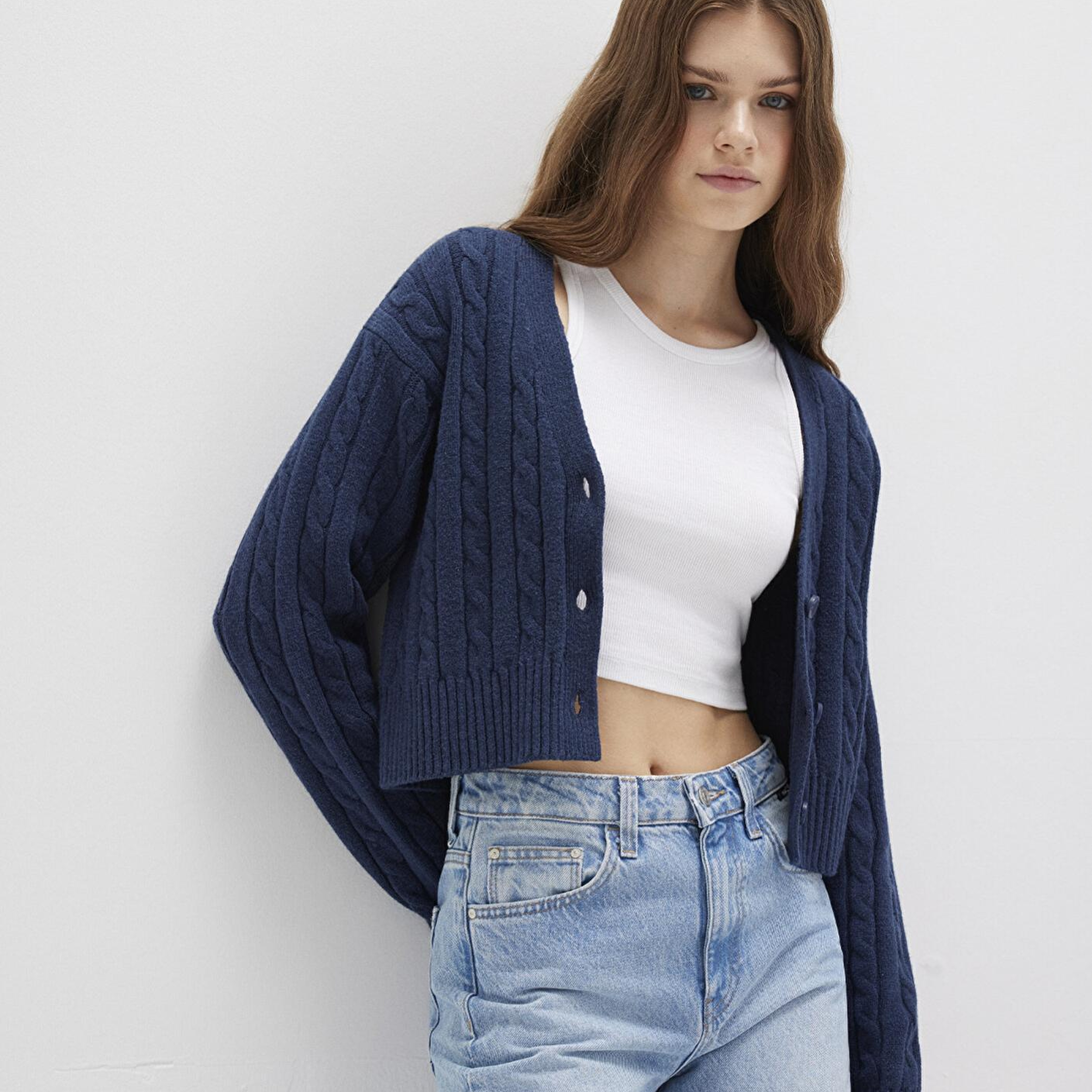 Mavi Düğmeli Lacivert Hırka Regular Fit / Normal Kesim 1710576-70488