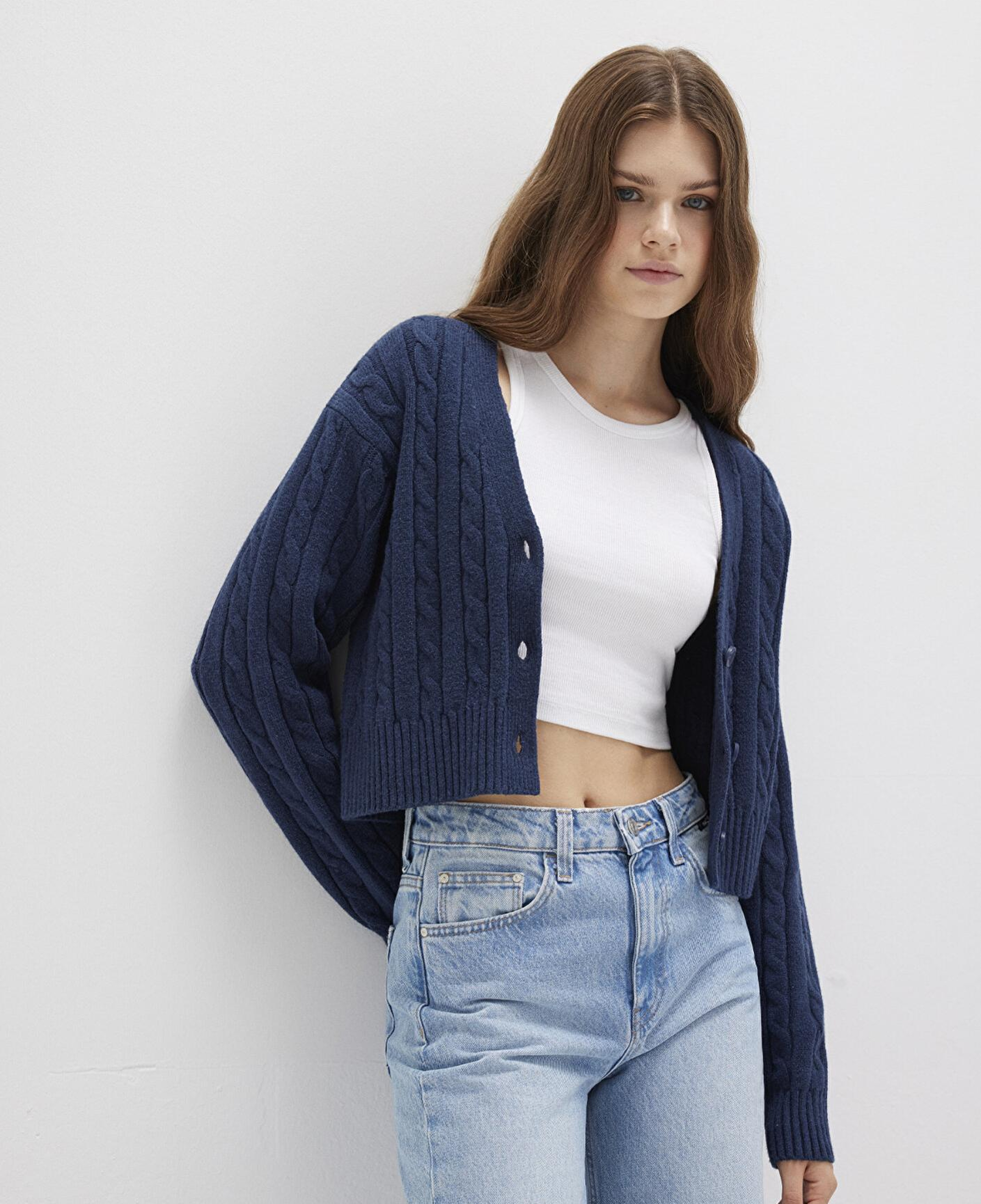 Mavi Düğmeli Lacivert Hırka Regular Fit / Normal Kesim 1710576-70488