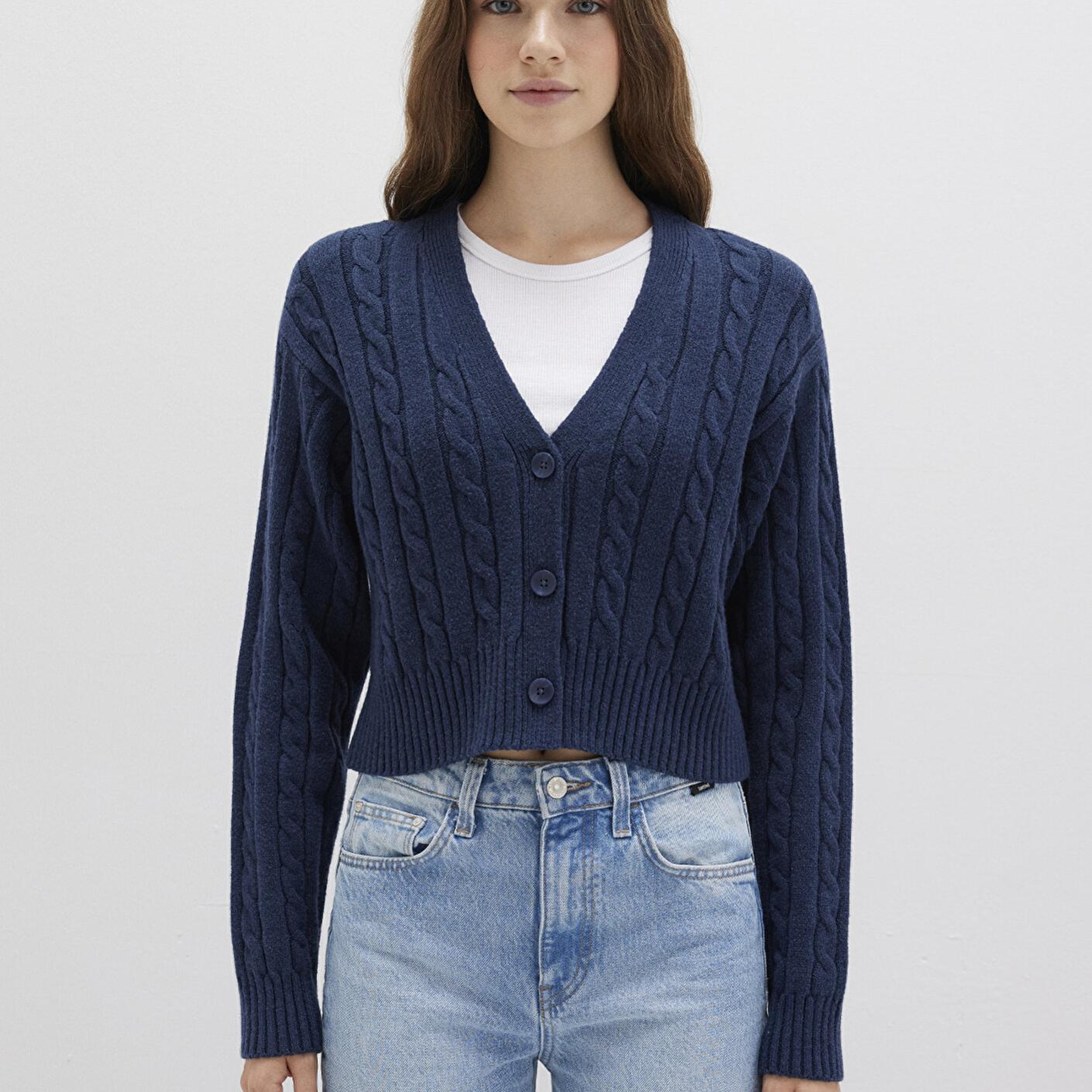 Mavi Düğmeli Lacivert Hırka Regular Fit / Normal Kesim 1710576-70488