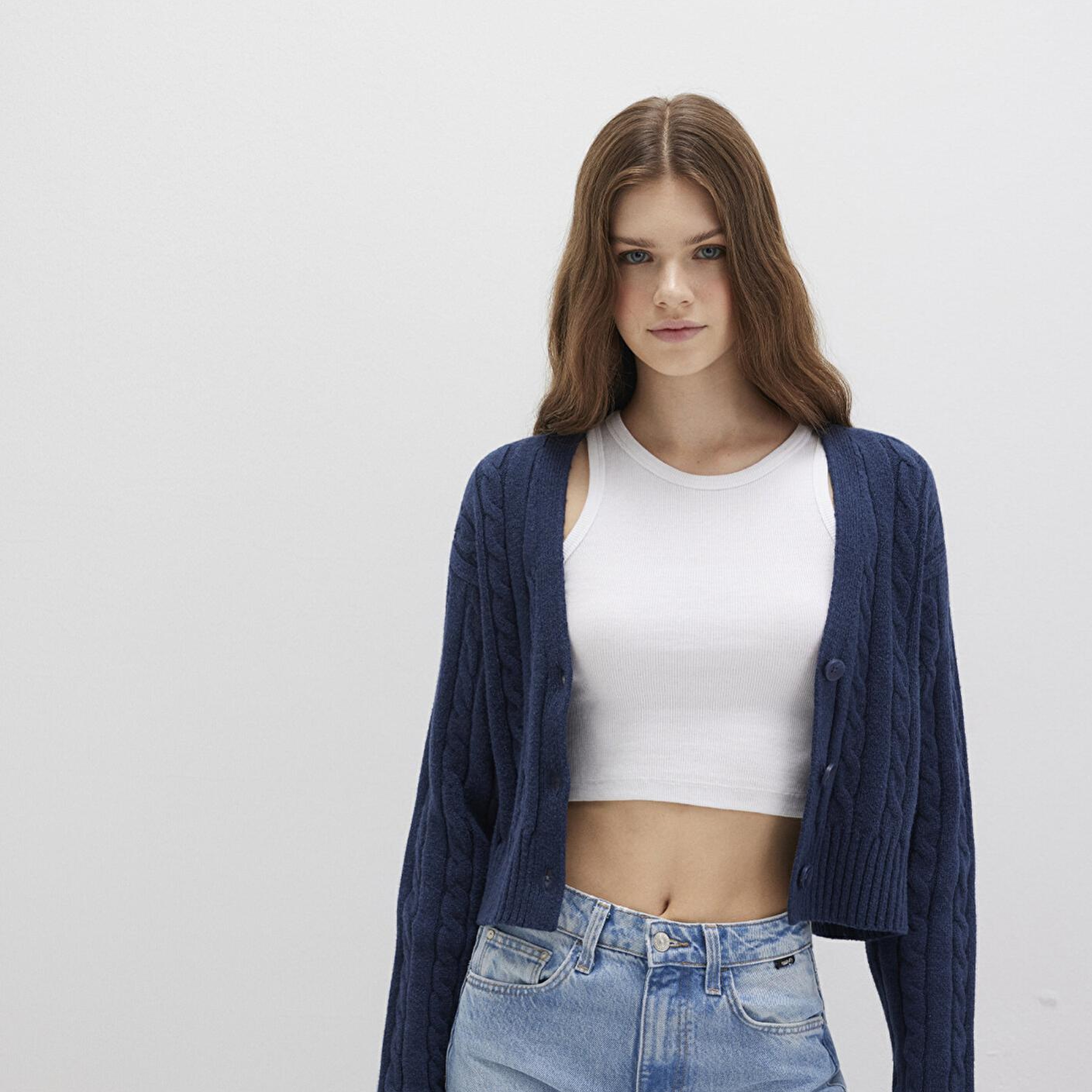 Mavi Düğmeli Lacivert Hırka Regular Fit / Normal Kesim 1710576-70488