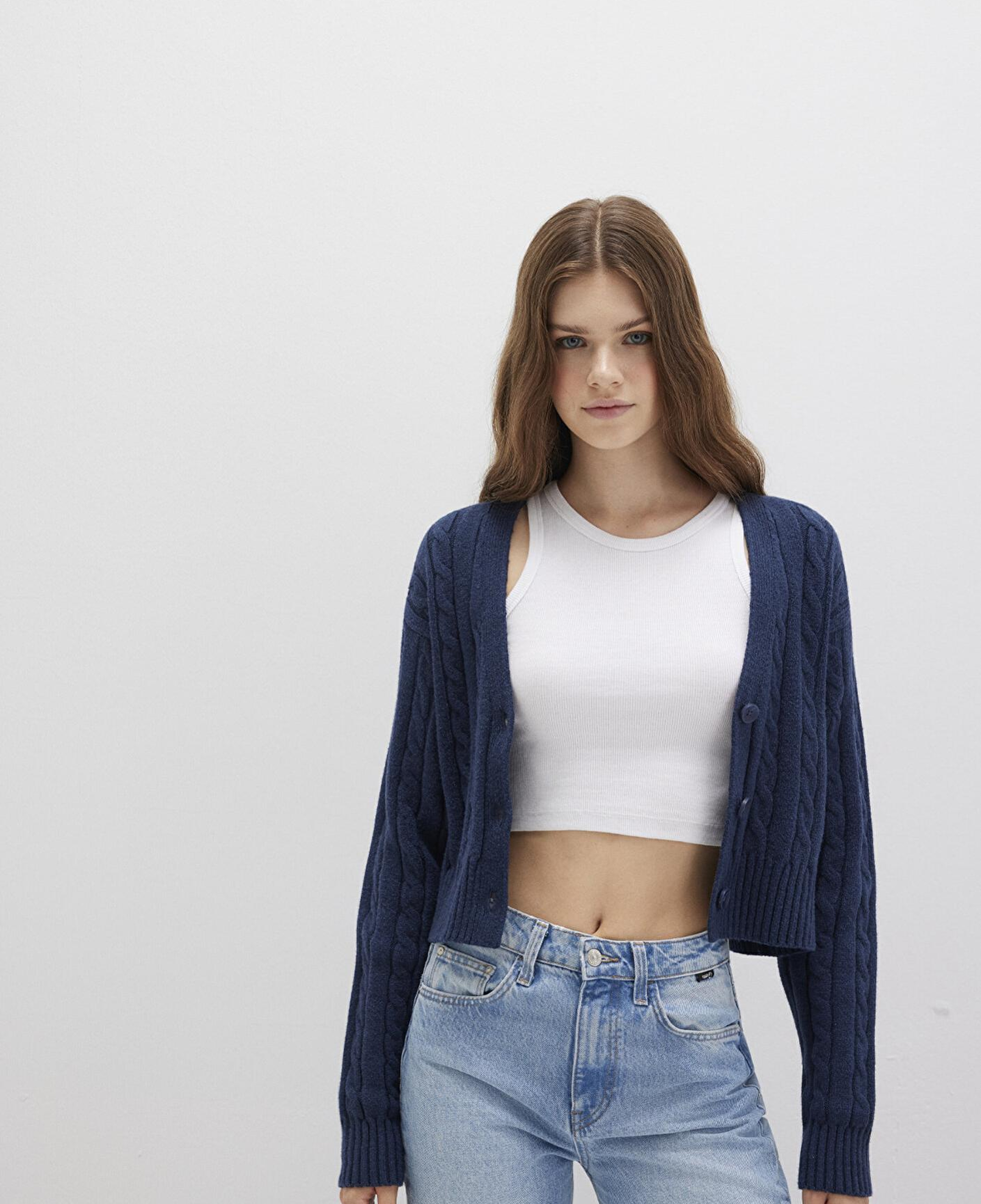 Mavi Düğmeli Lacivert Hırka Regular Fit / Normal Kesim 1710576-70488