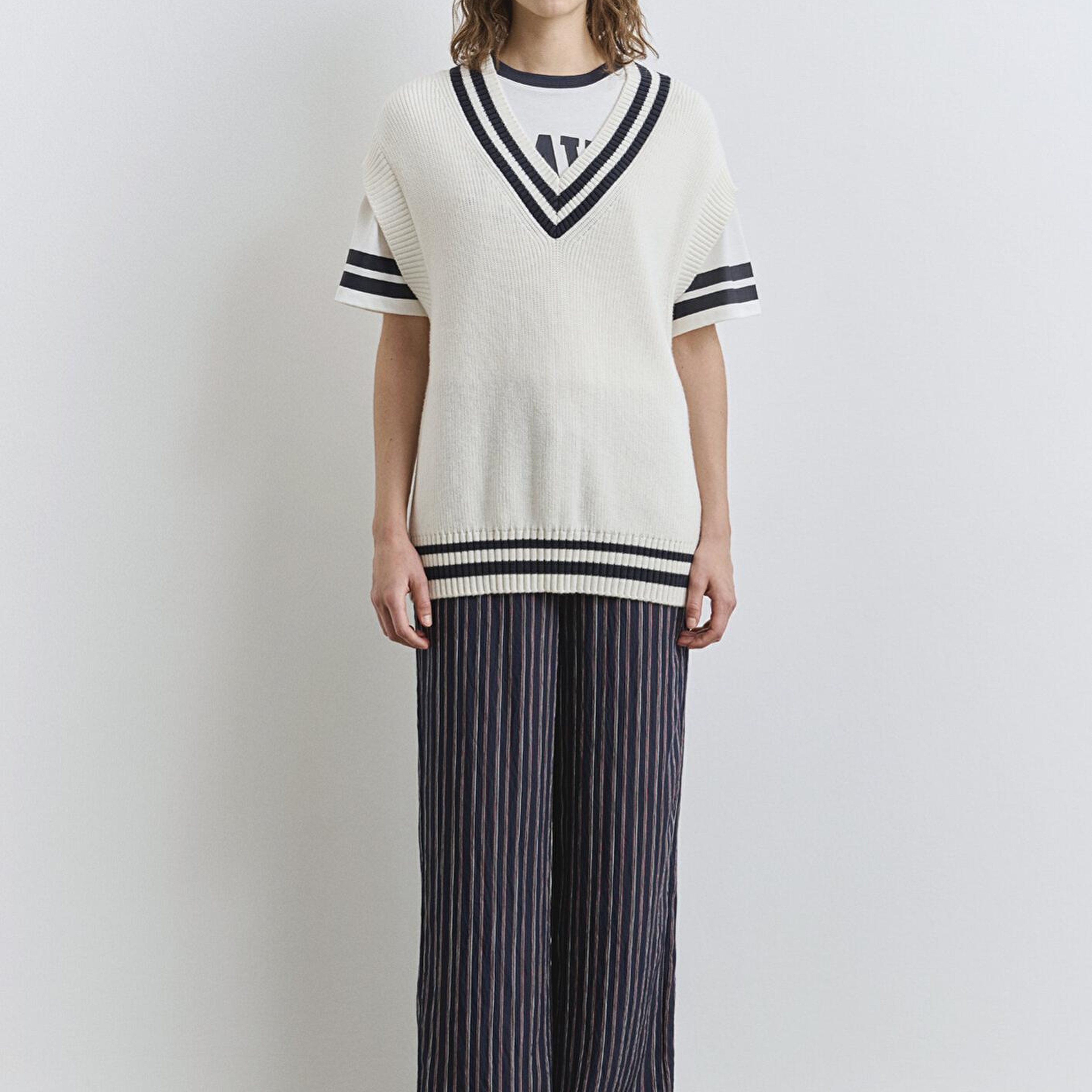 Mavi Ekru Süveter Loose Fit / Bol Rahat Kesim 1710706-70057