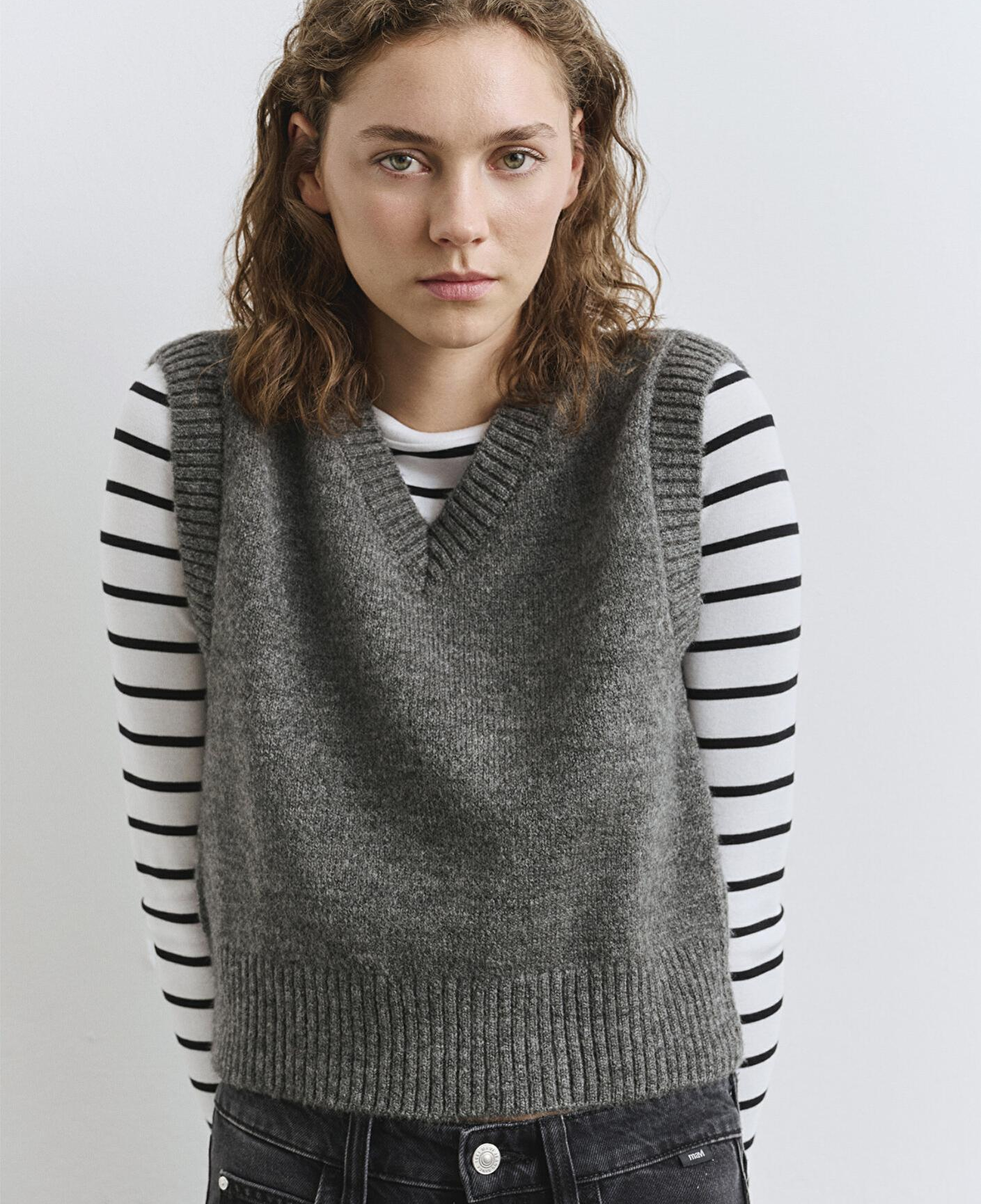 Mavi Yün Karışımlı Antrasit Süveter Slim Fit / Dar Kesim 1710711-87829