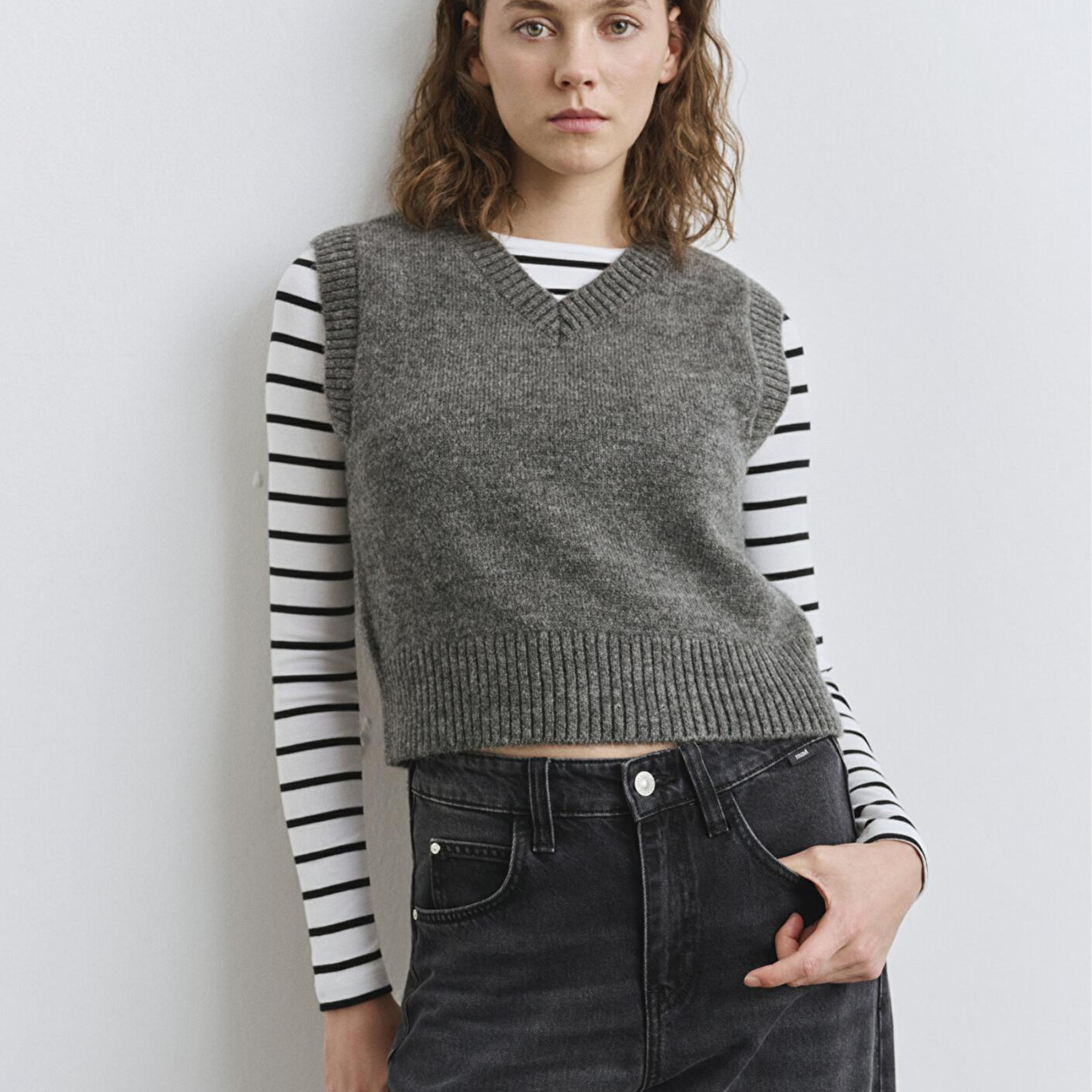 Mavi Yün Karışımlı Antrasit Süveter Slim Fit / Dar Kesim 1710711-87829