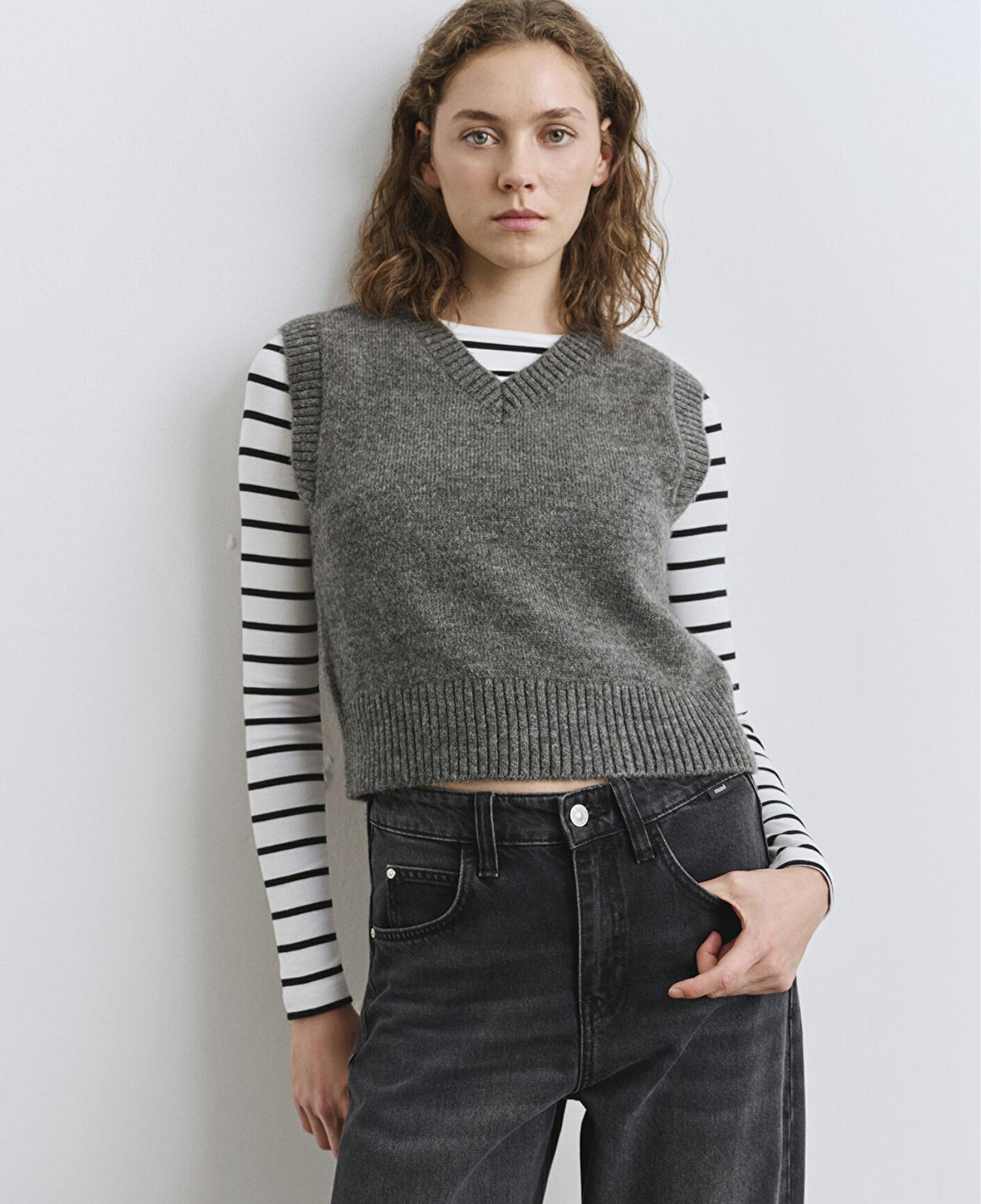 Mavi Yün Karışımlı Antrasit Süveter Slim Fit / Dar Kesim 1710711-87829