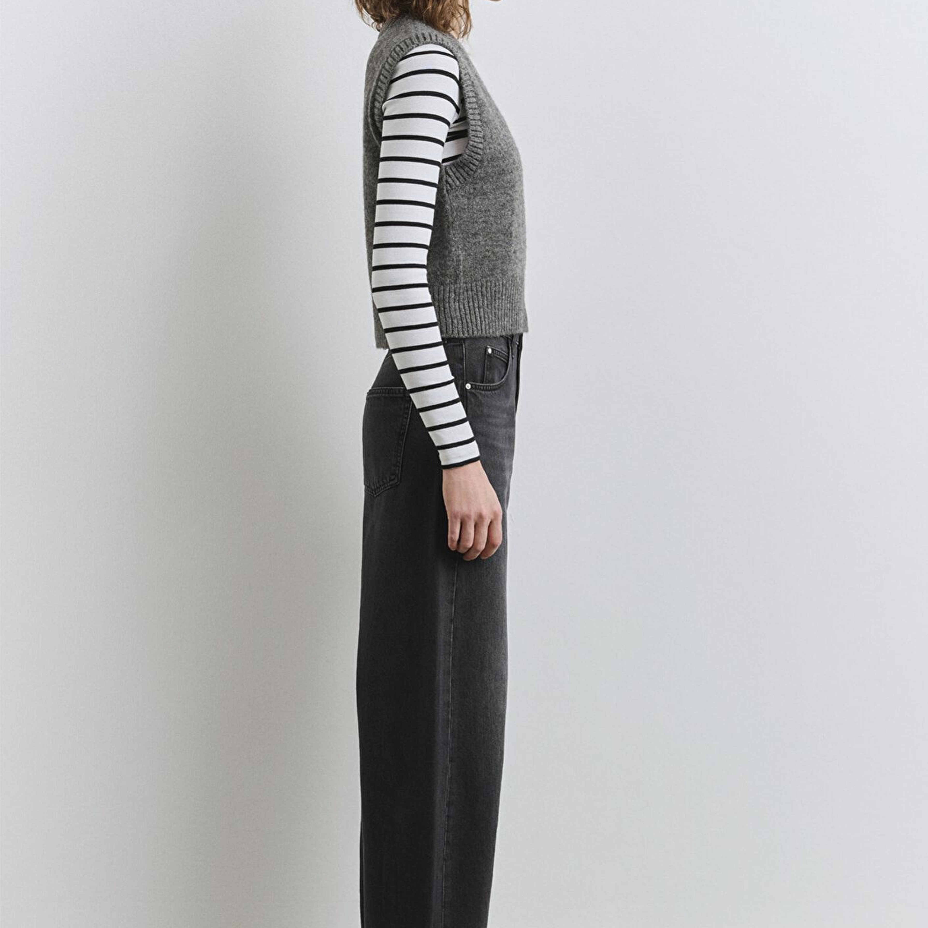 Mavi Yün Karışımlı Antrasit Süveter Slim Fit / Dar Kesim 1710711-87829