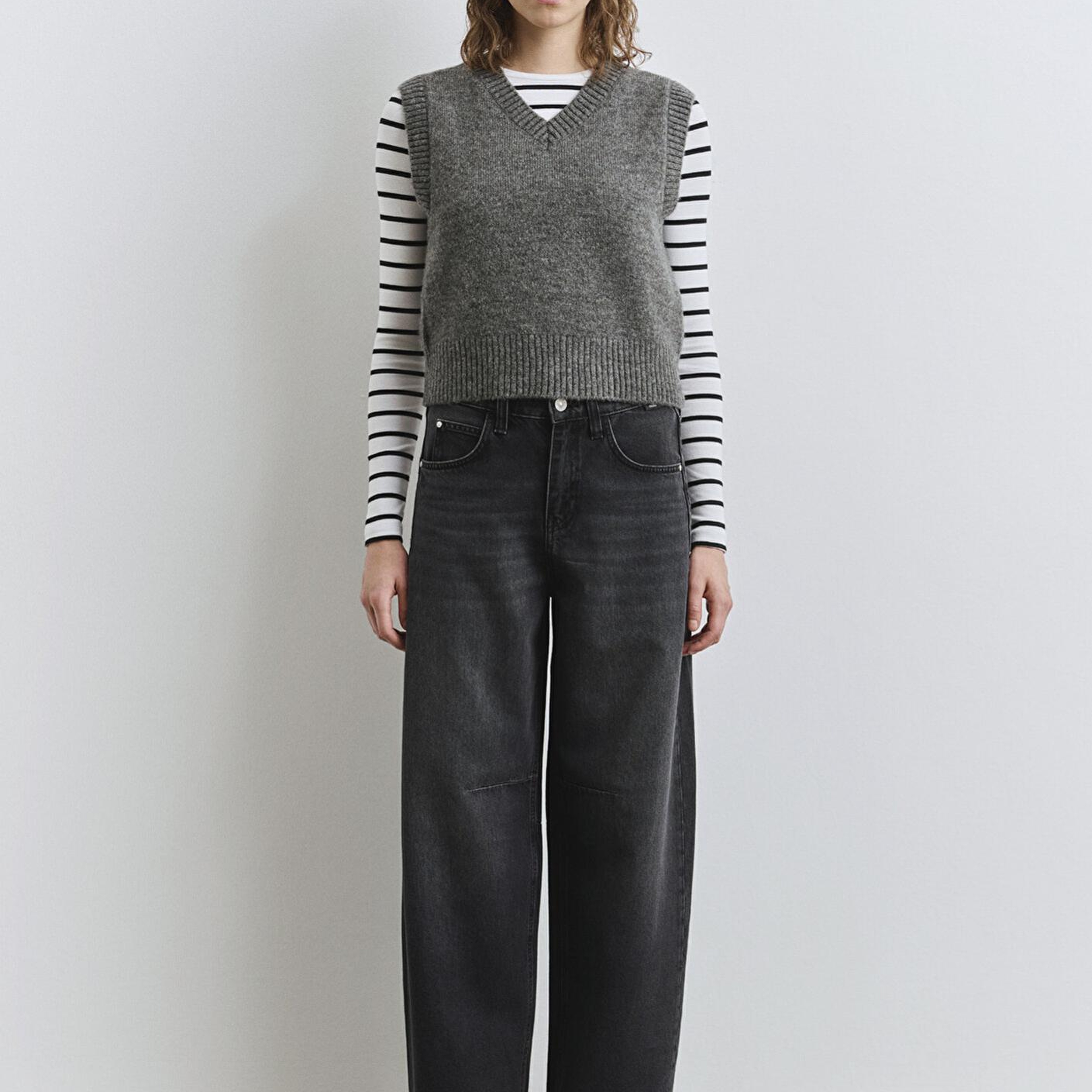 Mavi Yün Karışımlı Antrasit Süveter Slim Fit / Dar Kesim 1710711-87829