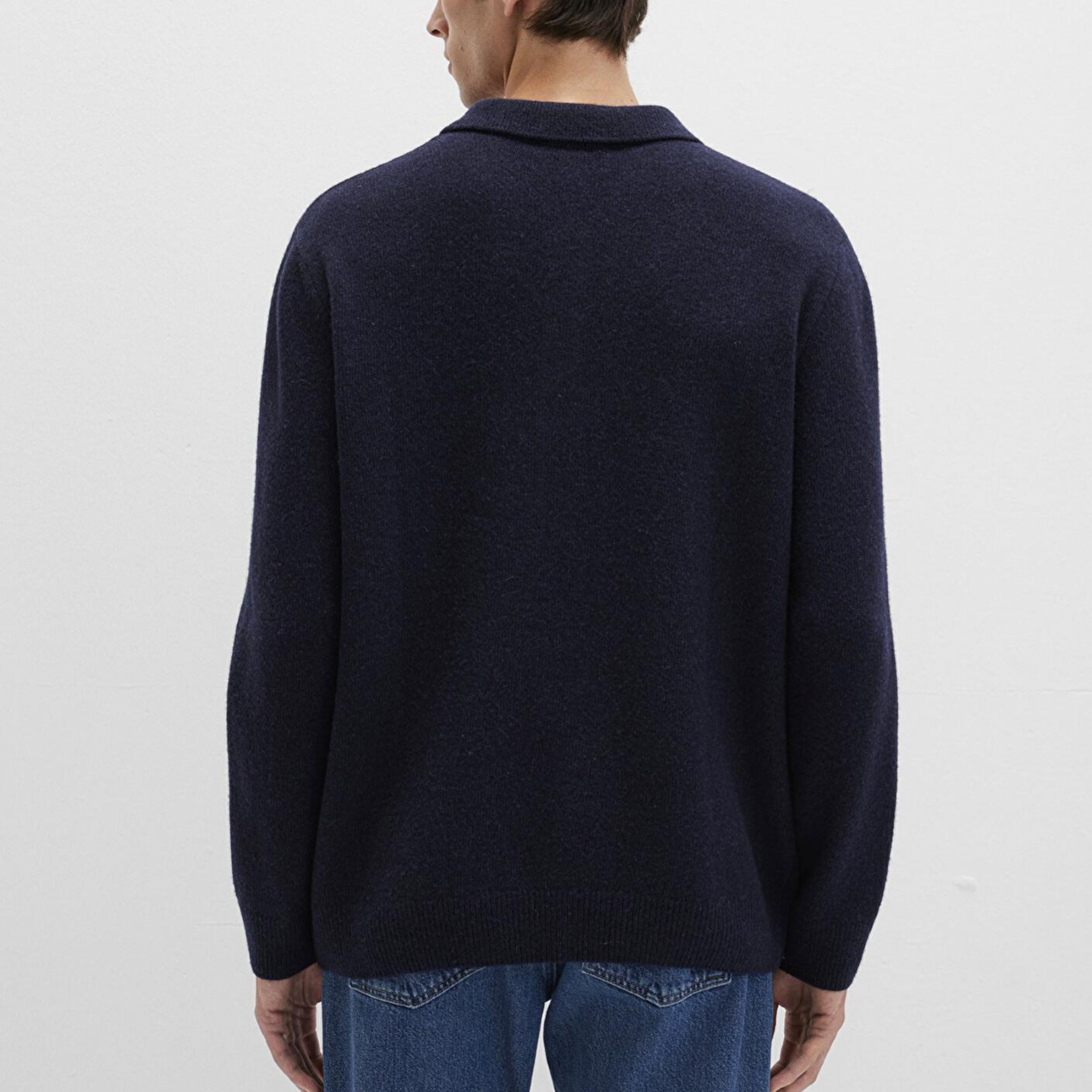 Mavi Yün Karışımlı Lacivert Triko Polo 0710255-70490